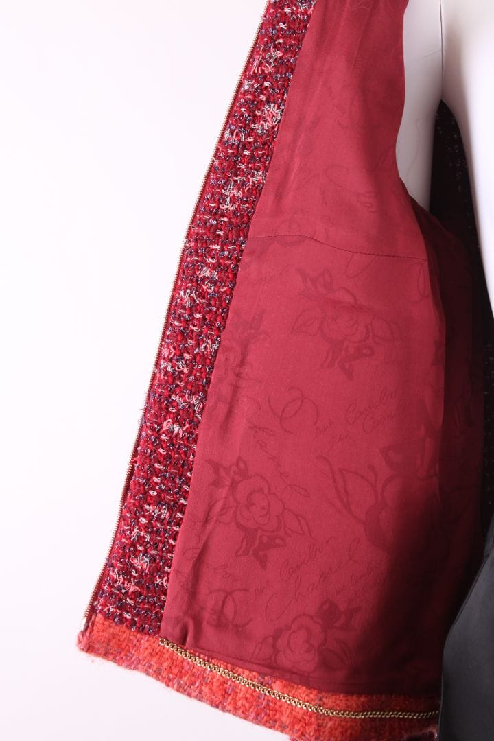 Chanel Chanel 2017 Tweed Jacket Red/ Orange 12