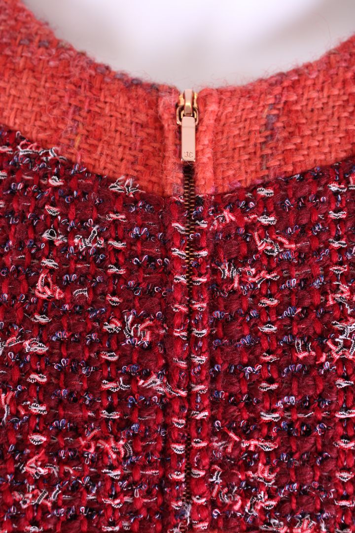 Chanel Chanel 2017 Tweed Jacket Red/ Orange 12