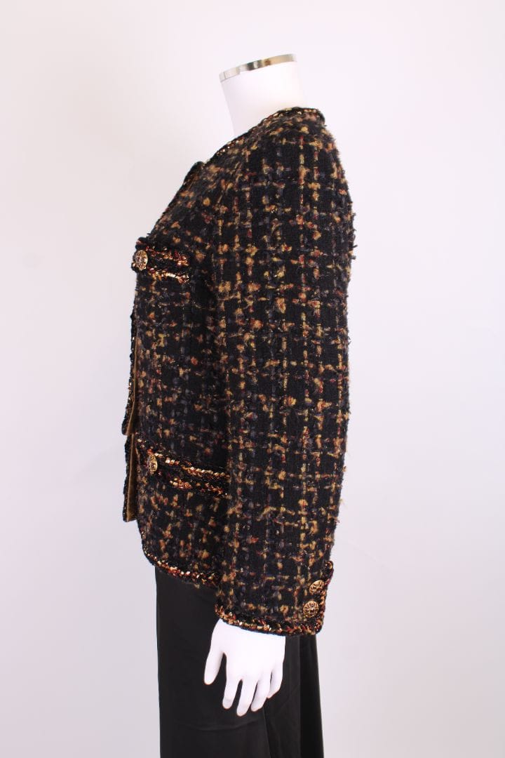 Chanel Chanel Jacket Black Embellished 40