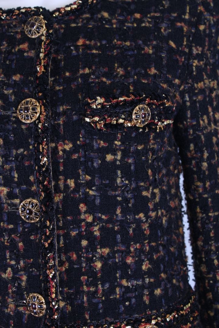 Chanel Chanel Jacket Black Embellished 40