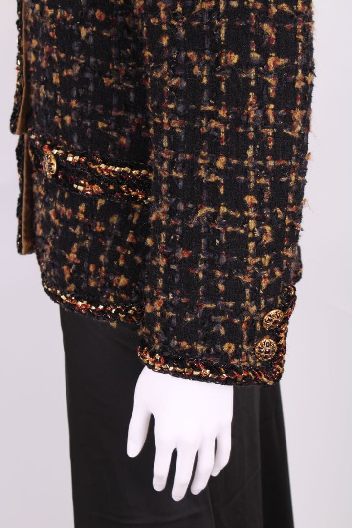 Chanel Chanel Jacket Black Embellished 40