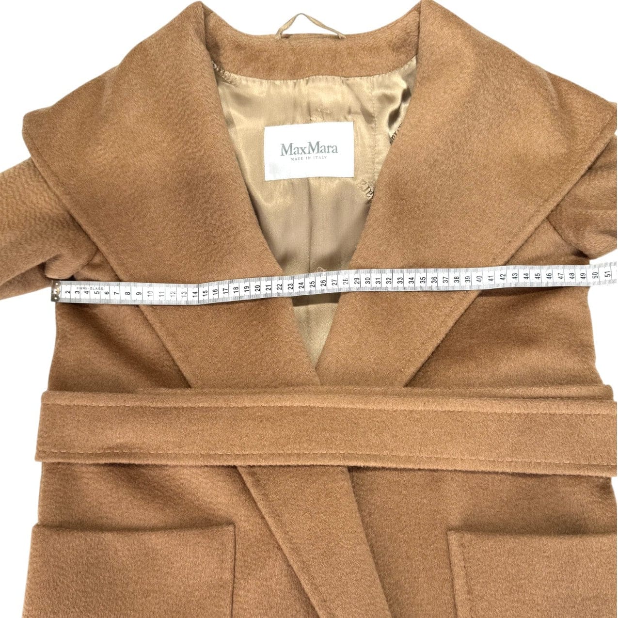 Chanel Max Mara Trench Coat Caramel Color Camel Wool