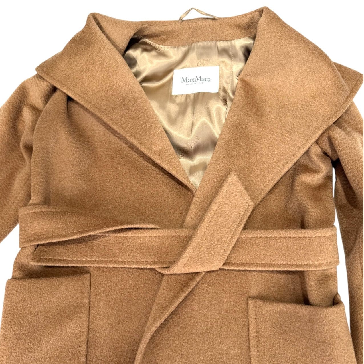Chanel Max Mara Trench Coat Caramel Color Camel Wool