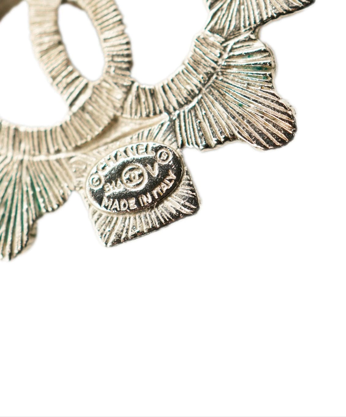 Chanel Chanel 2015 Silver Tone Crystal CC Stud Earrings ALC2303