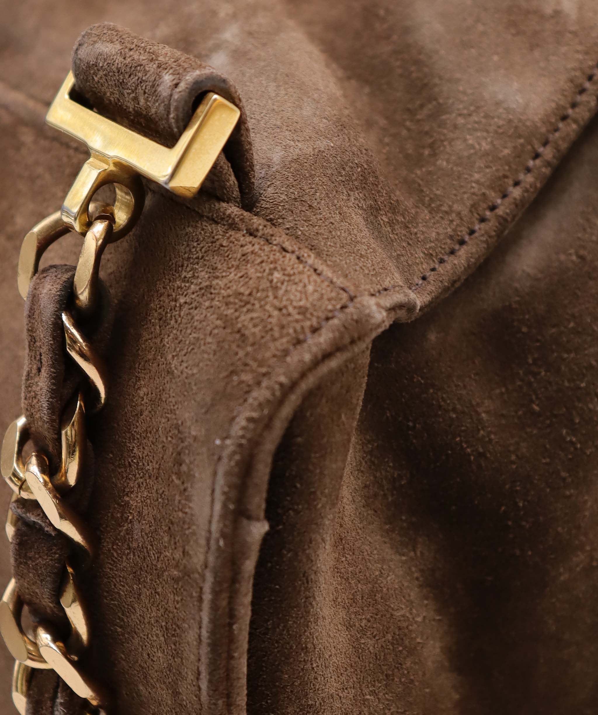 Chanel Chanel CC Suede Backpack Brown DXBS6053