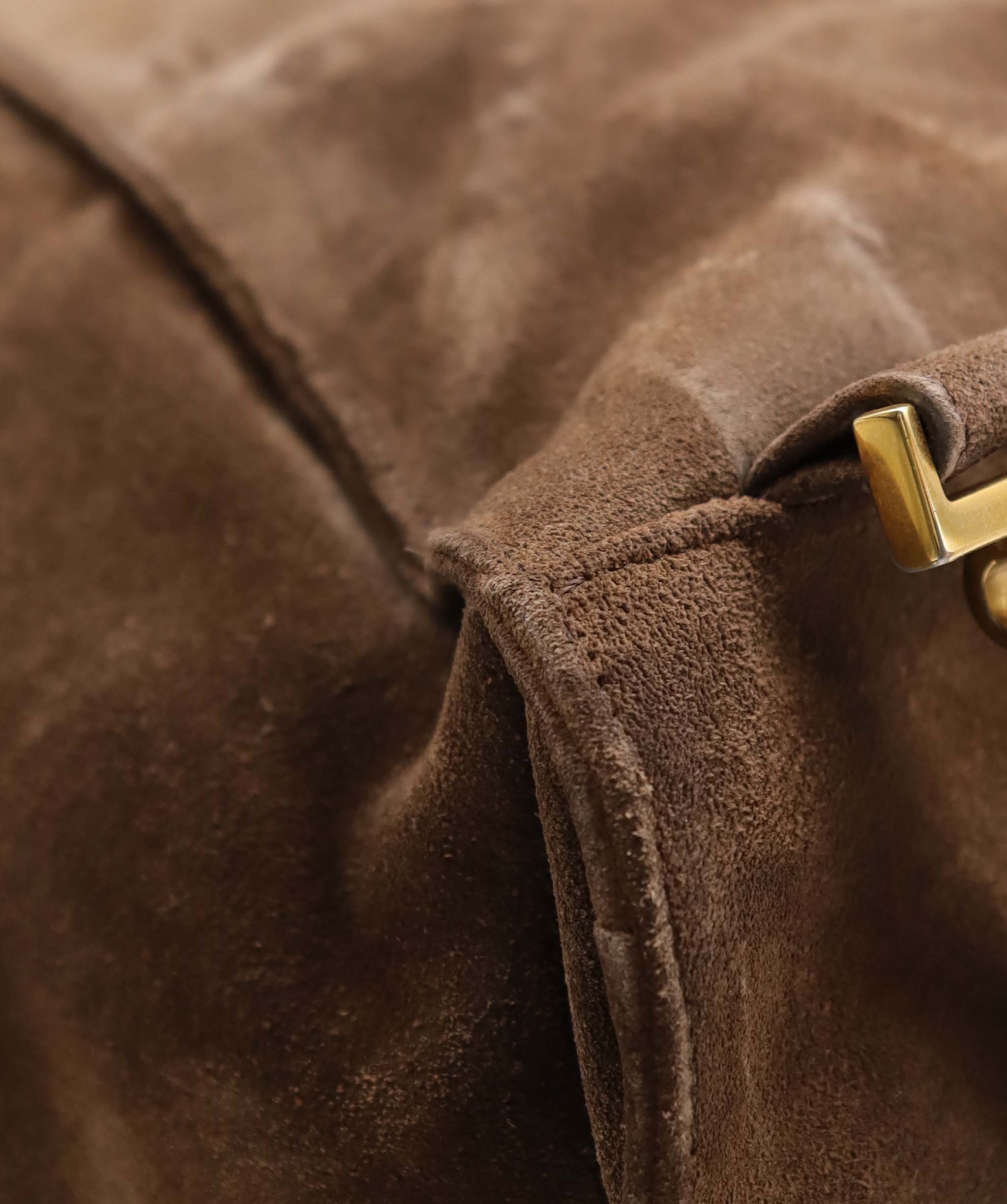Chanel Chanel CC Suede Backpack Brown DXBS6053