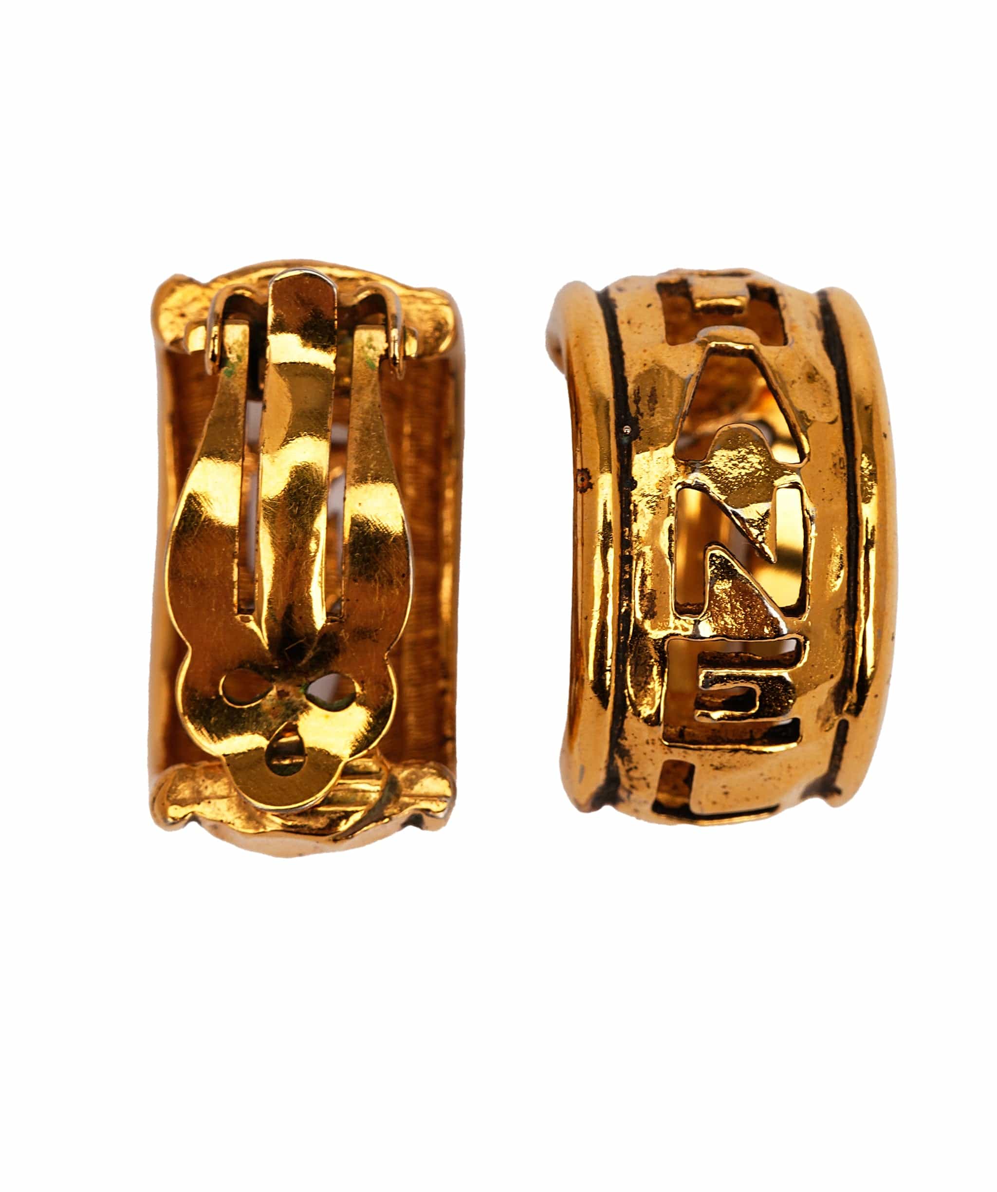 Chanel Chanel Logo Cutout Clip On Hoops AVC2037