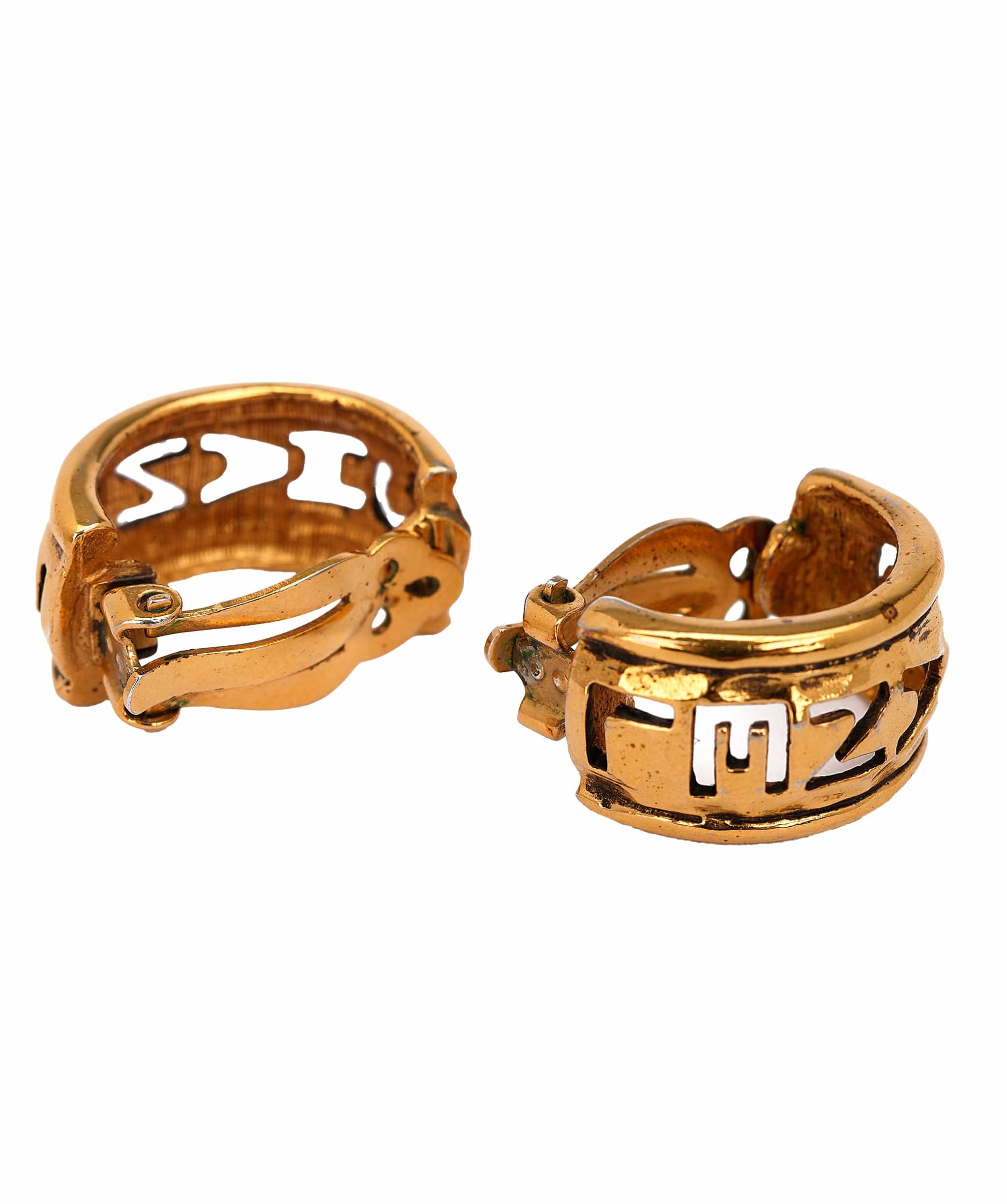 Chanel Chanel Logo Cutout Clip On Hoops AVC2037