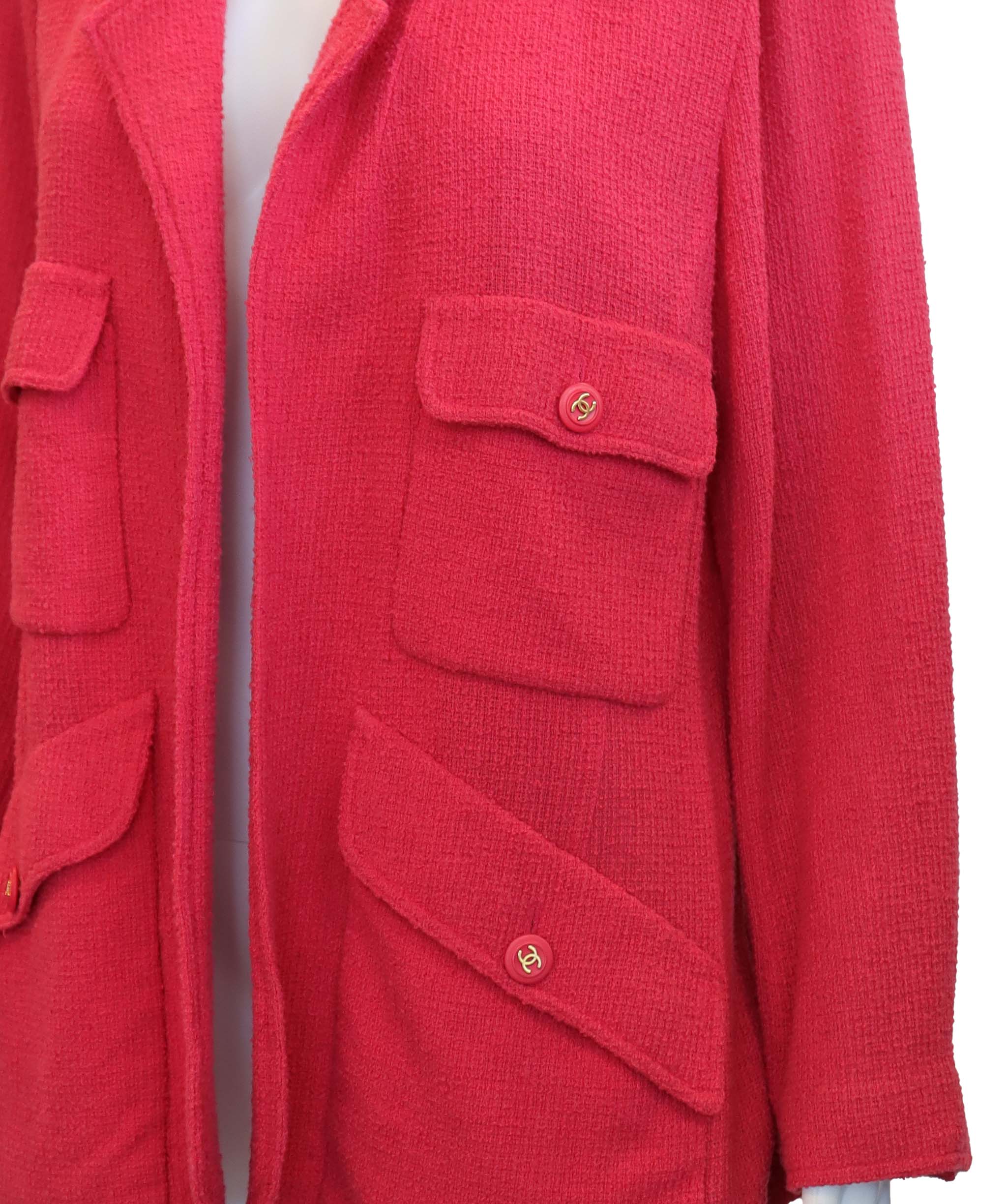 Chanel Chanel Open Front Jacket Pink DXBS6047