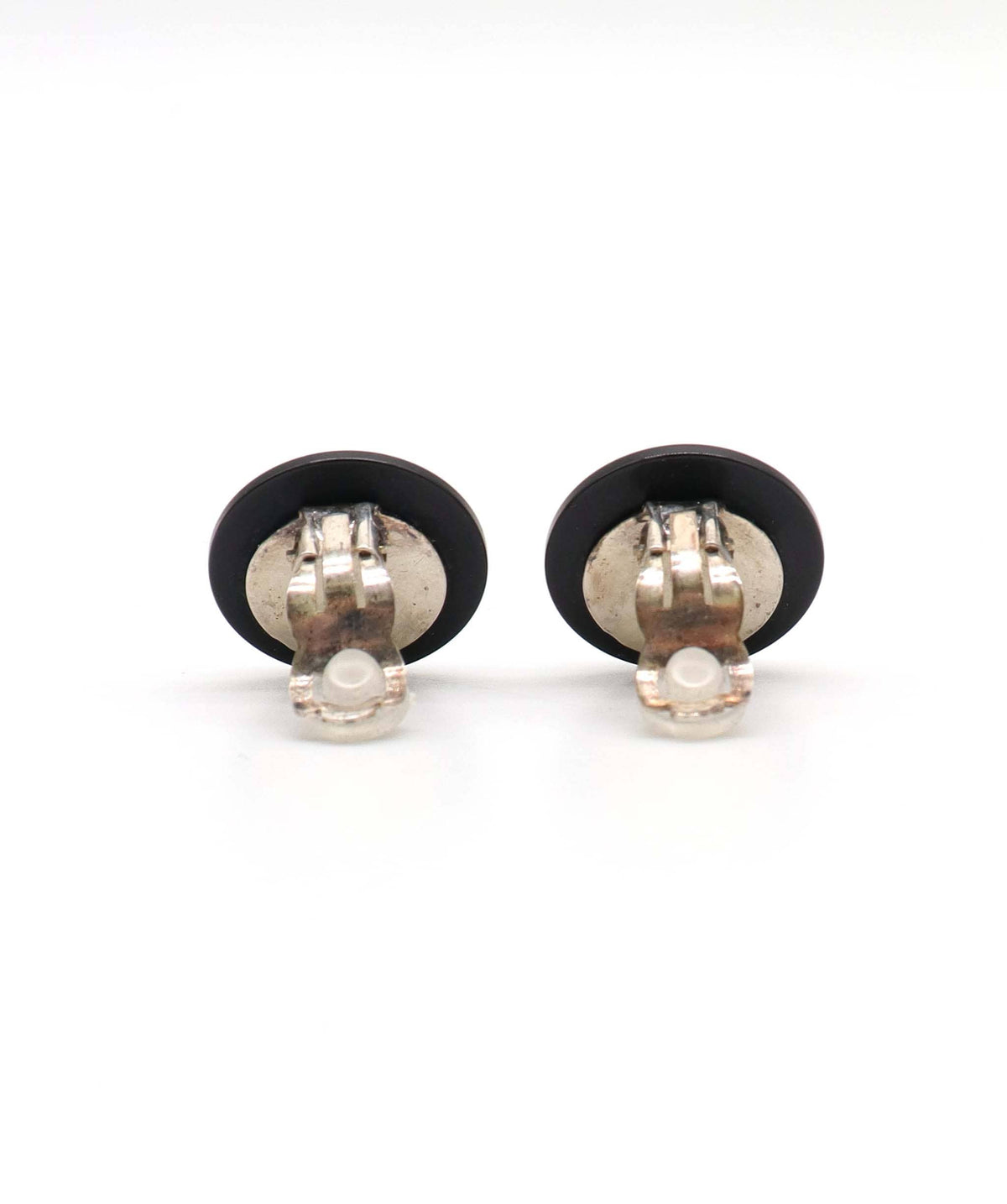 Chanel Vintage Black CC Diamante Earrings DXBK0371