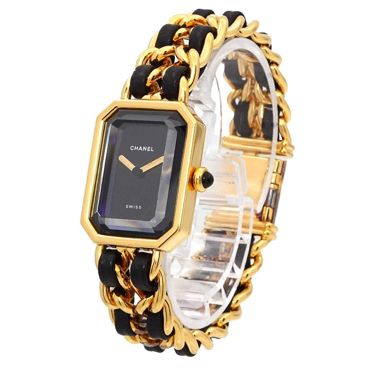 CHANEL CHANEL Premiere Size M H0001 Vintage Quartz Black Dial Ladies Watch 90295703