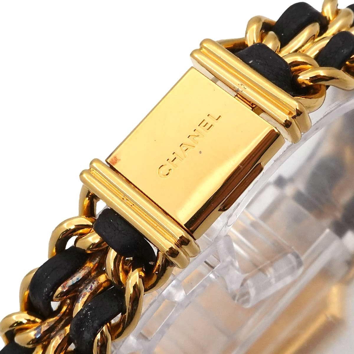 CHANEL CHANEL Premiere Size M H0001 Vintage Quartz Black Dial Ladies Watch 90295703