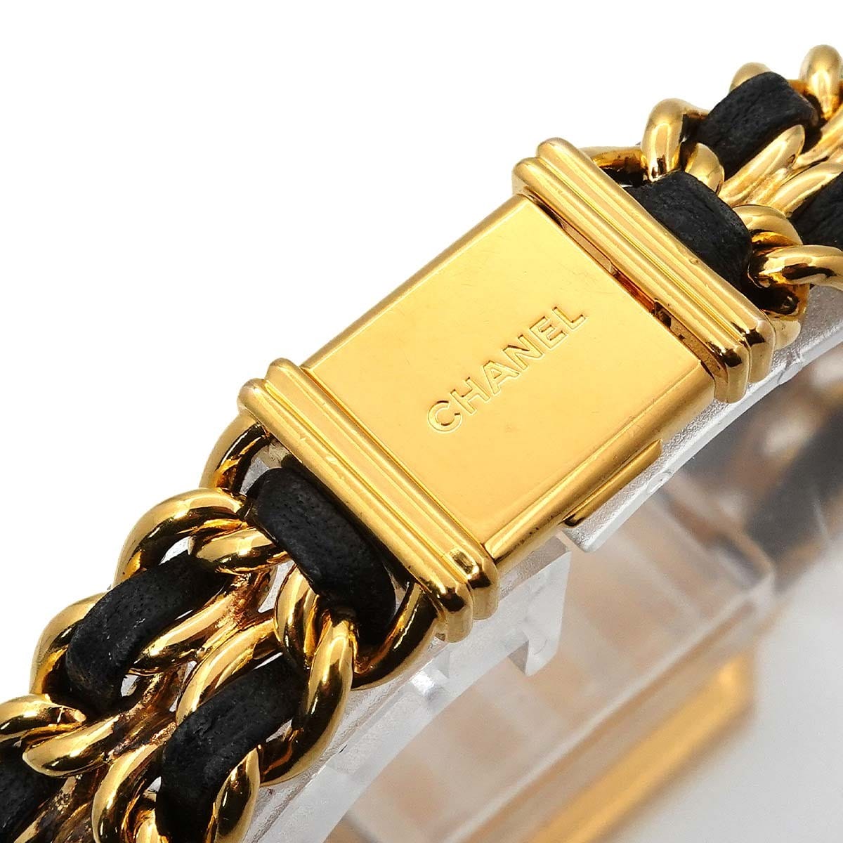 CHANEL CHANEL Premiere Size M H0001 Vintage Quartz Black Dial Ladies Watch 90310489