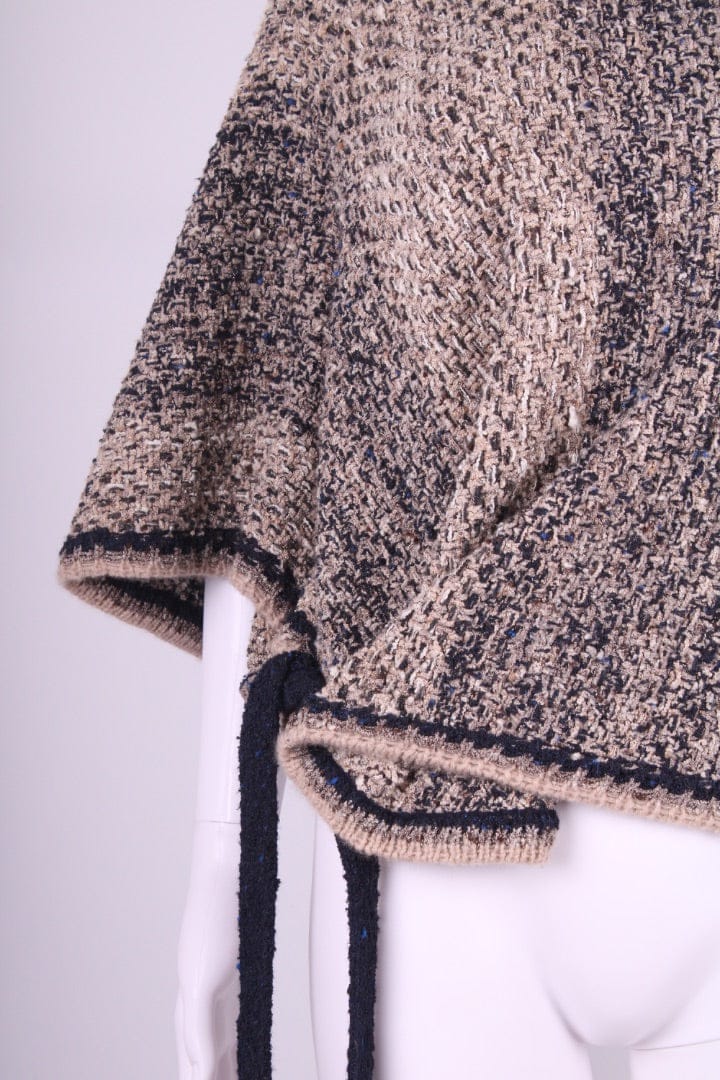 Chanel Chanel Boucle Tie Waist Jumper Beige/ Navy 8