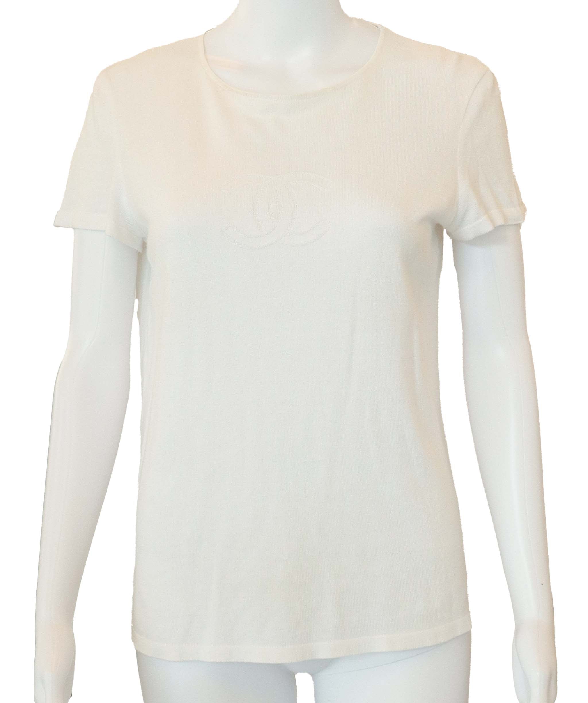 Chanel Chanel CC Knit Top White DXBS1874