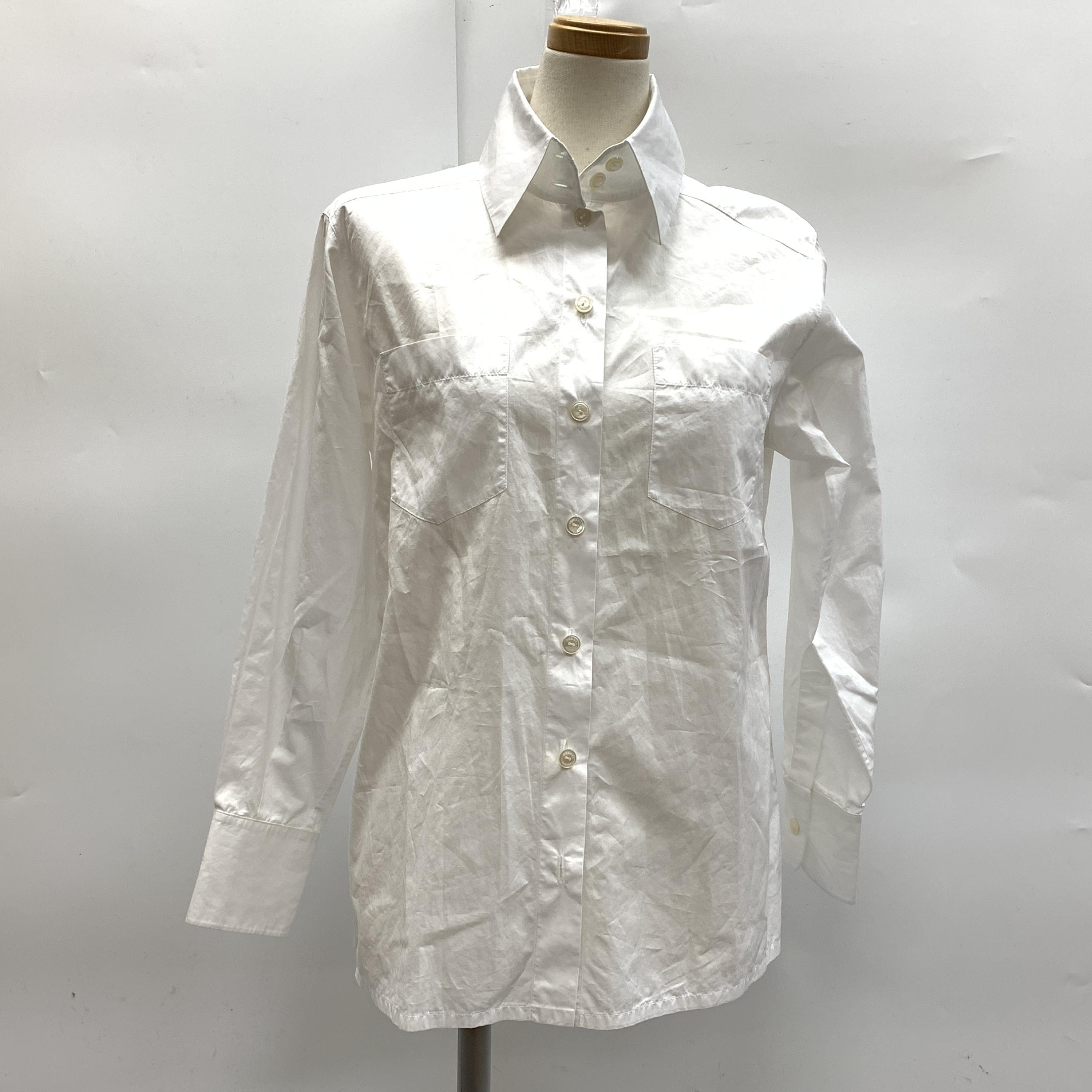 Chanel Chanel Long Sleeve White Button-Down Shirt C327298