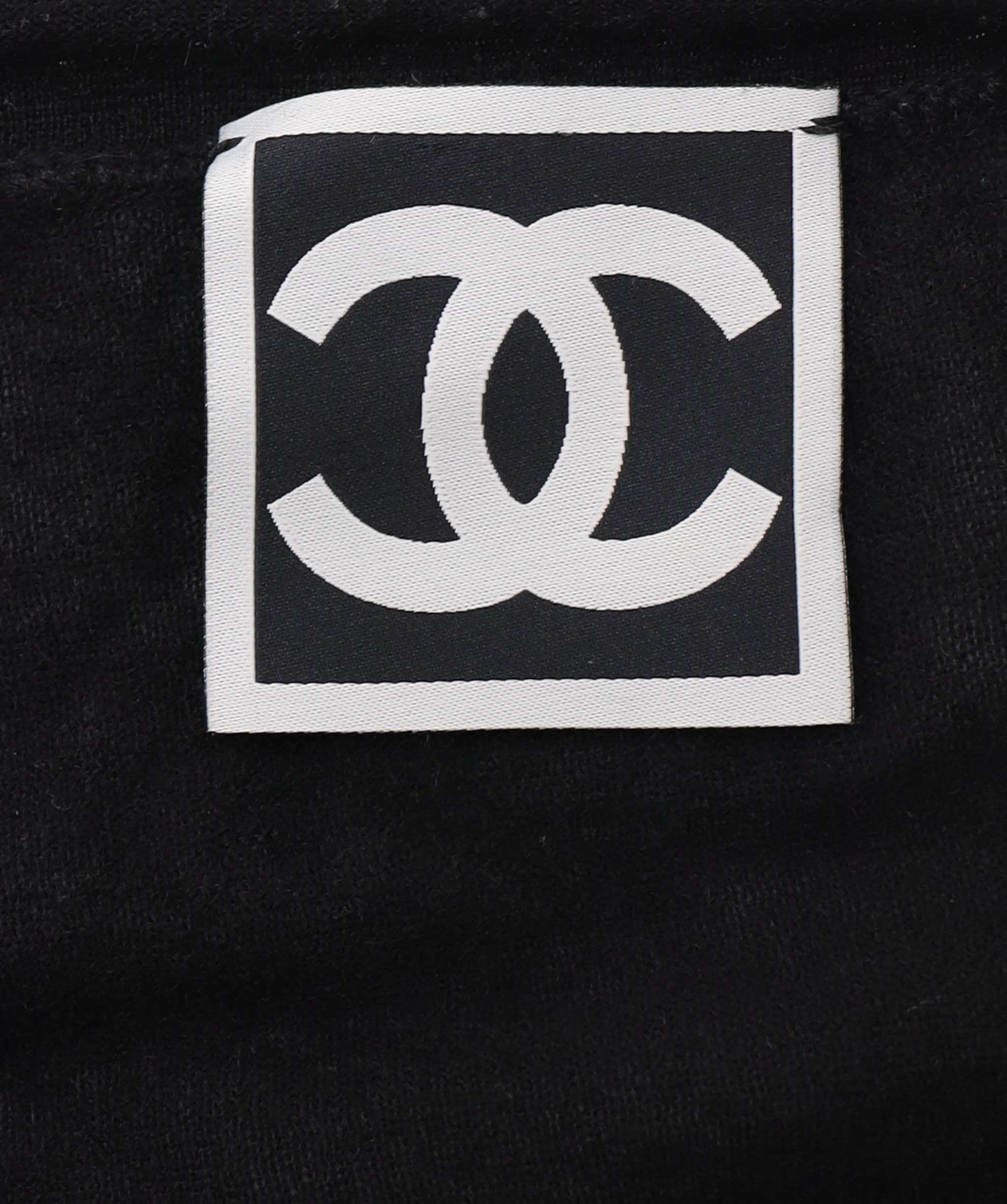 Chanel Chanel Sport Logo Cashmere Zipped Jacket Black DXBS2021