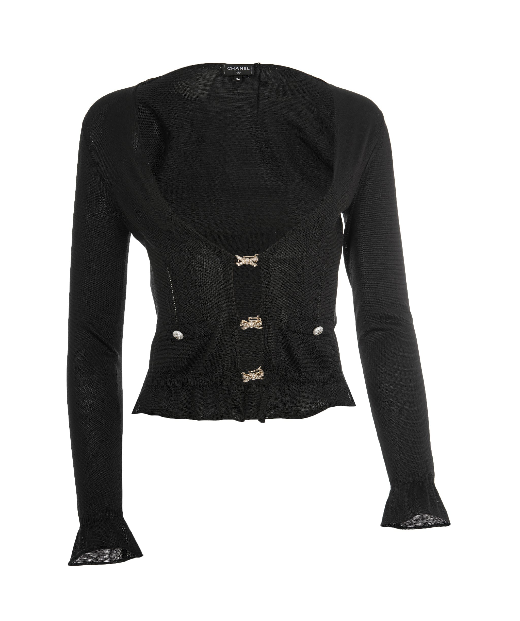 Chanel Super Rare Chanel Bow Diamonte CC Cardigan ALL0767