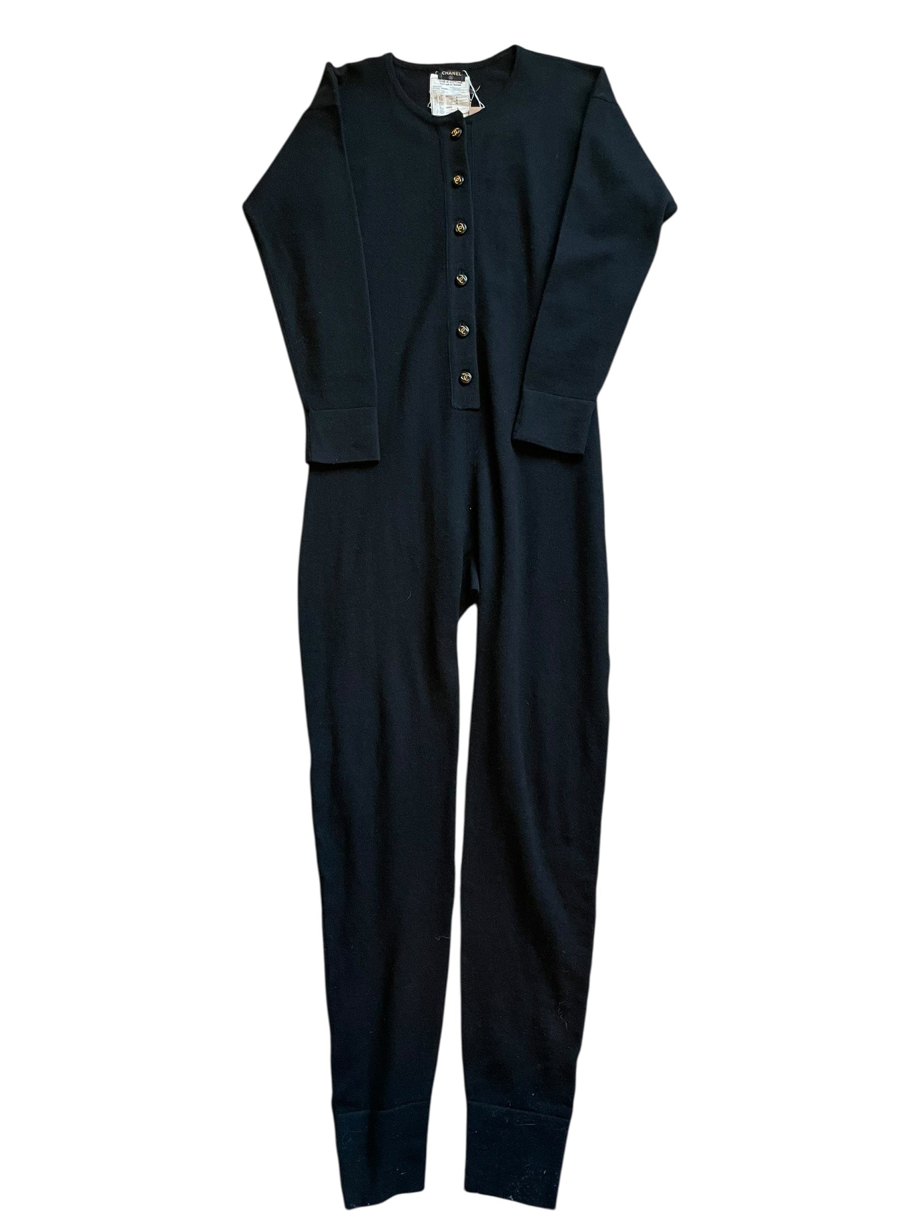 Chanel 1993A Runway Cashmere Chanel Jumpsuit Onesie DXBK0443