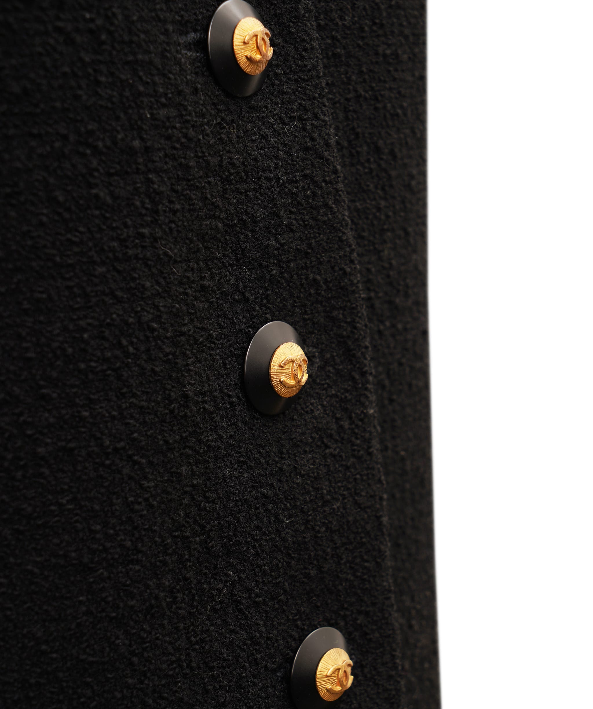Chanel Chanel 1993 Autumn Black And Cream Tweed Skirt Suit Size 40 ALTC1004
