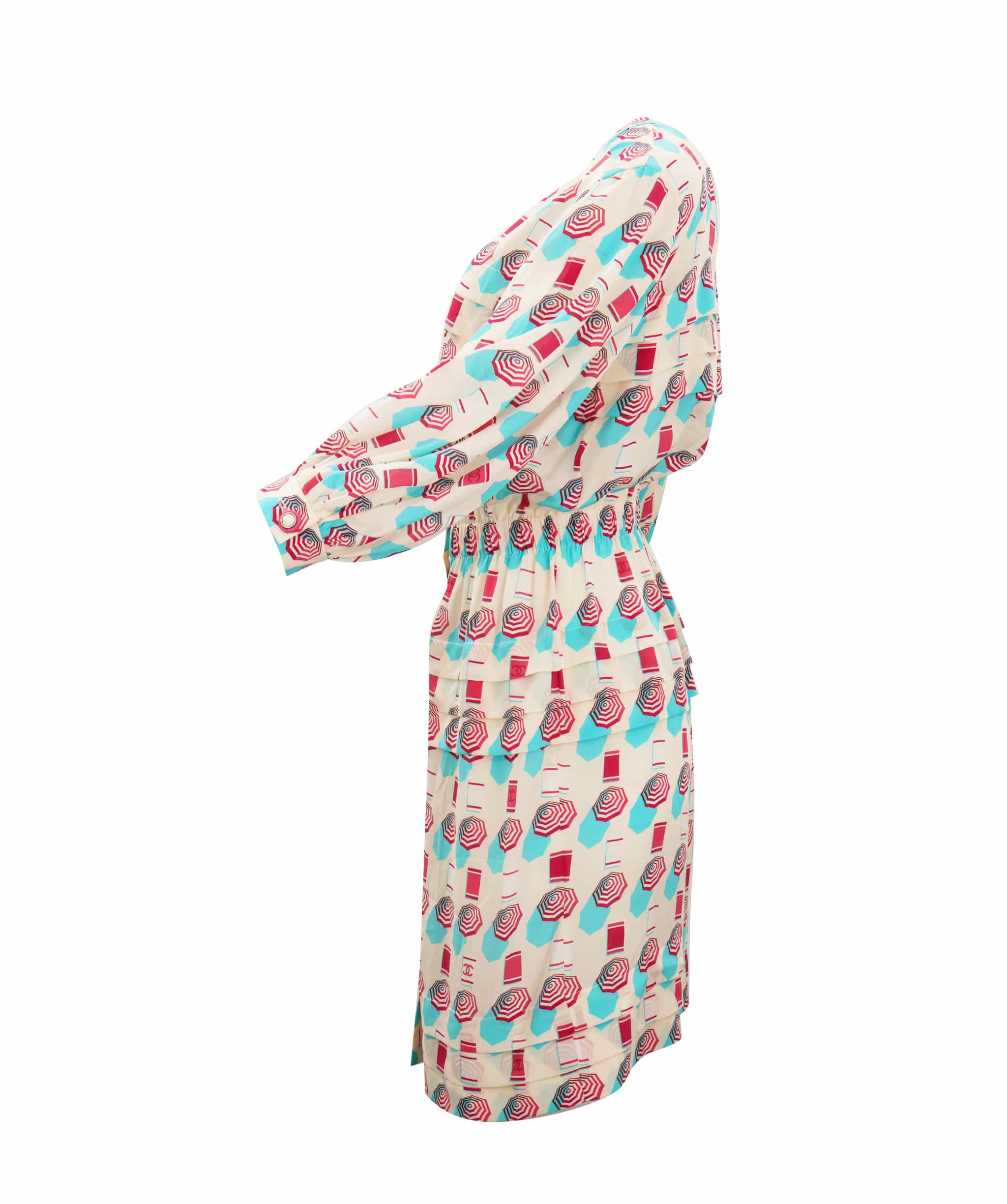 Chanel Chanel 2019 Spring/Summer Graphic Print Silk Dress Size 36 ALTC1006