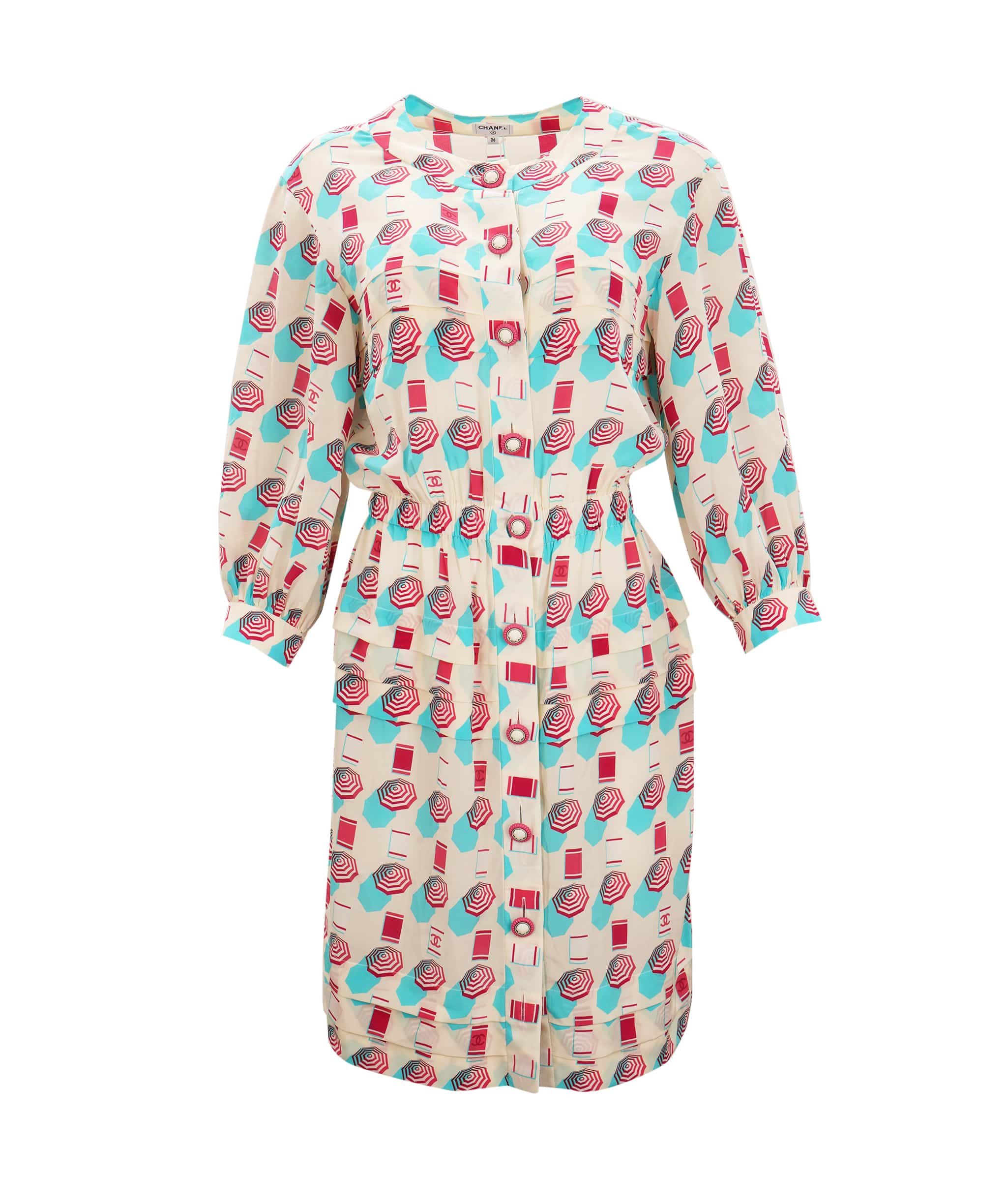 Chanel Chanel 2019 Spring/Summer Graphic Print Silk Dress Size 36 ALTC1006