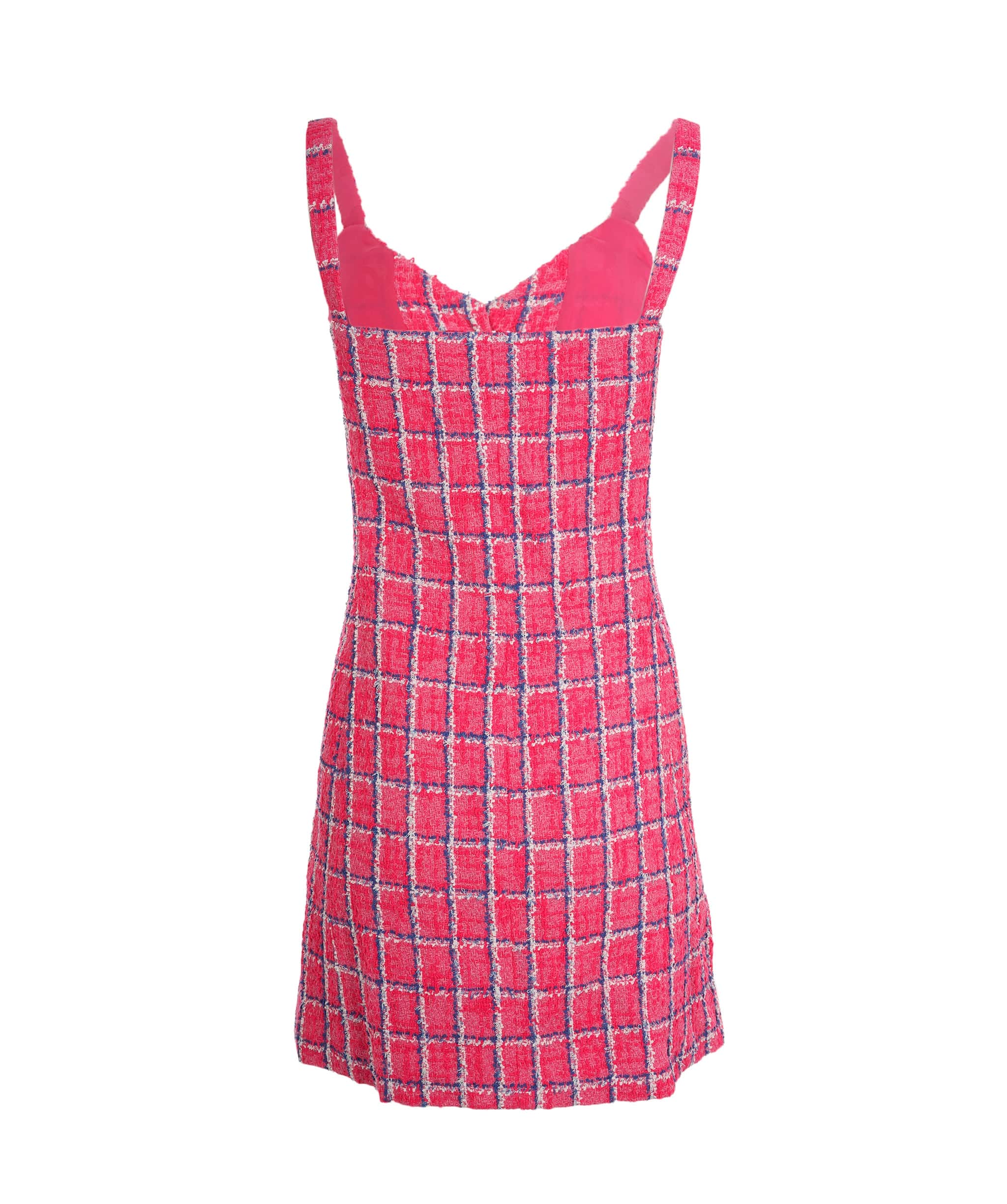 Chanel Chanel 24C Pink Tweed CC Button Down Mini Dress FR34 AGC2207