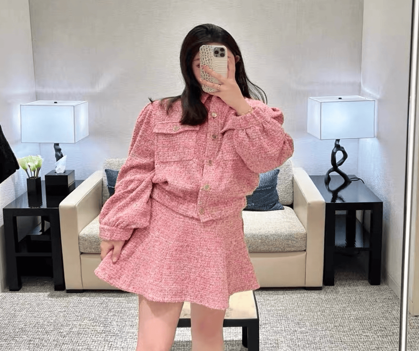 Chanel Chanel 24s Pink Tweed Jacket / Size 42 / Brand New / 43179 SGC43179