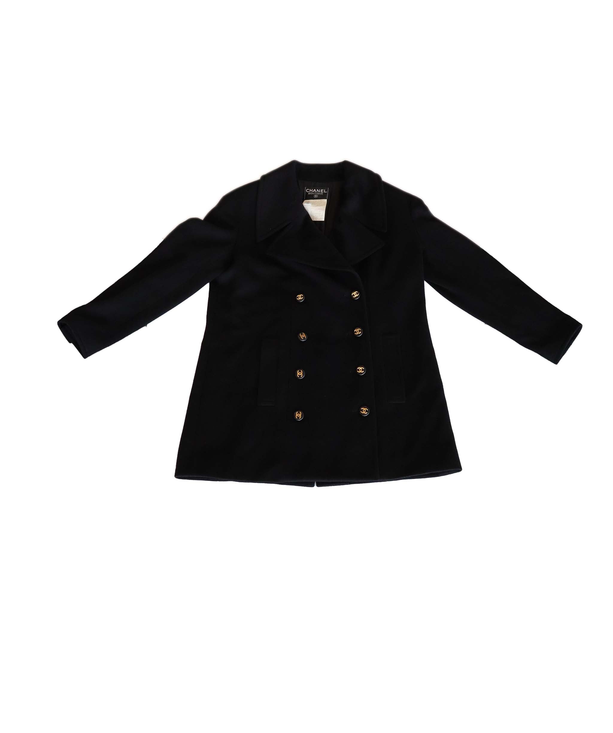 Chanel Chanel 93A Cashmere Coat Black DXBK0088