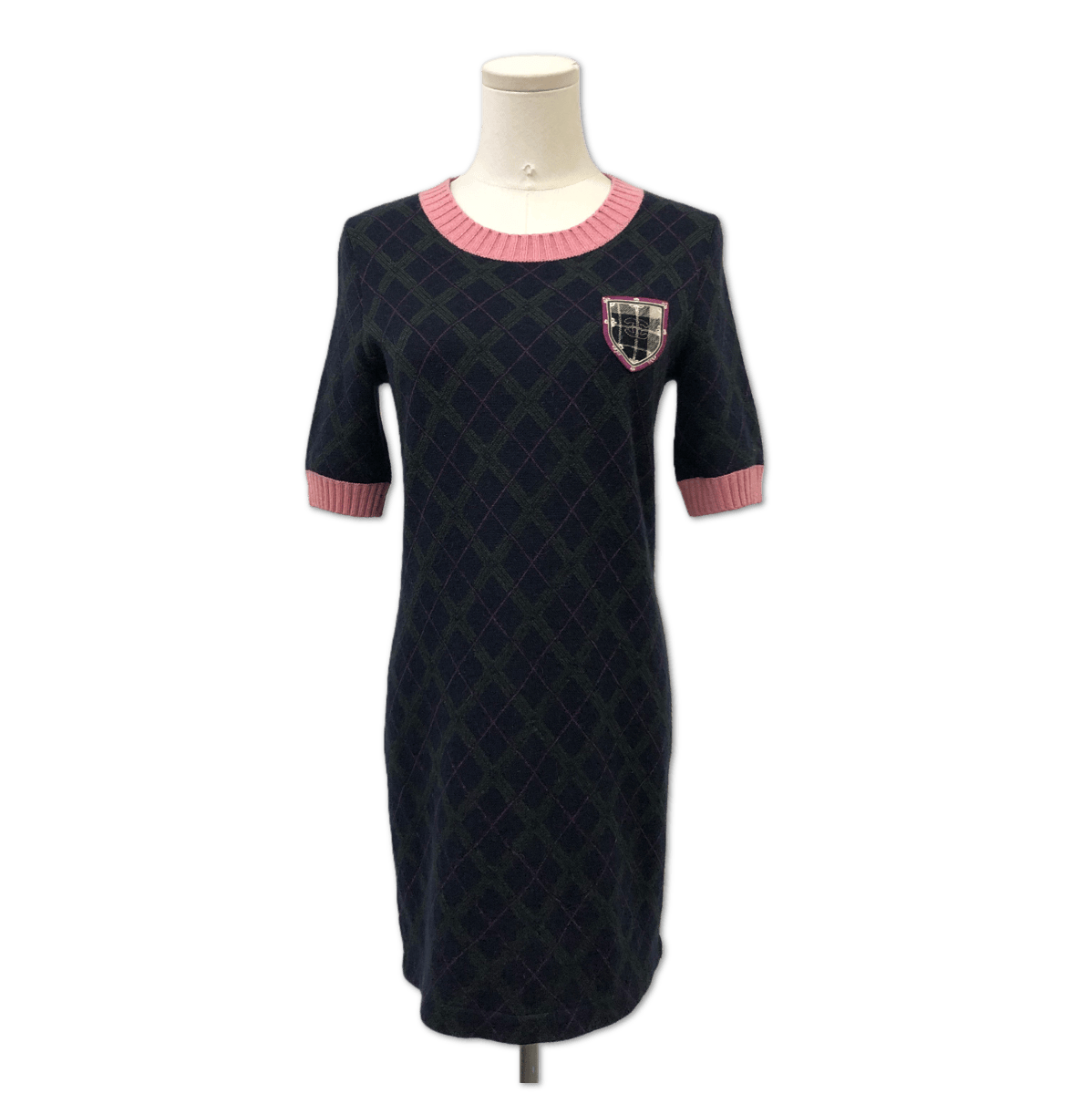 Chanel Chanel Argyle Knit Shield Crest Mini Dress size 36 FQ0139927082