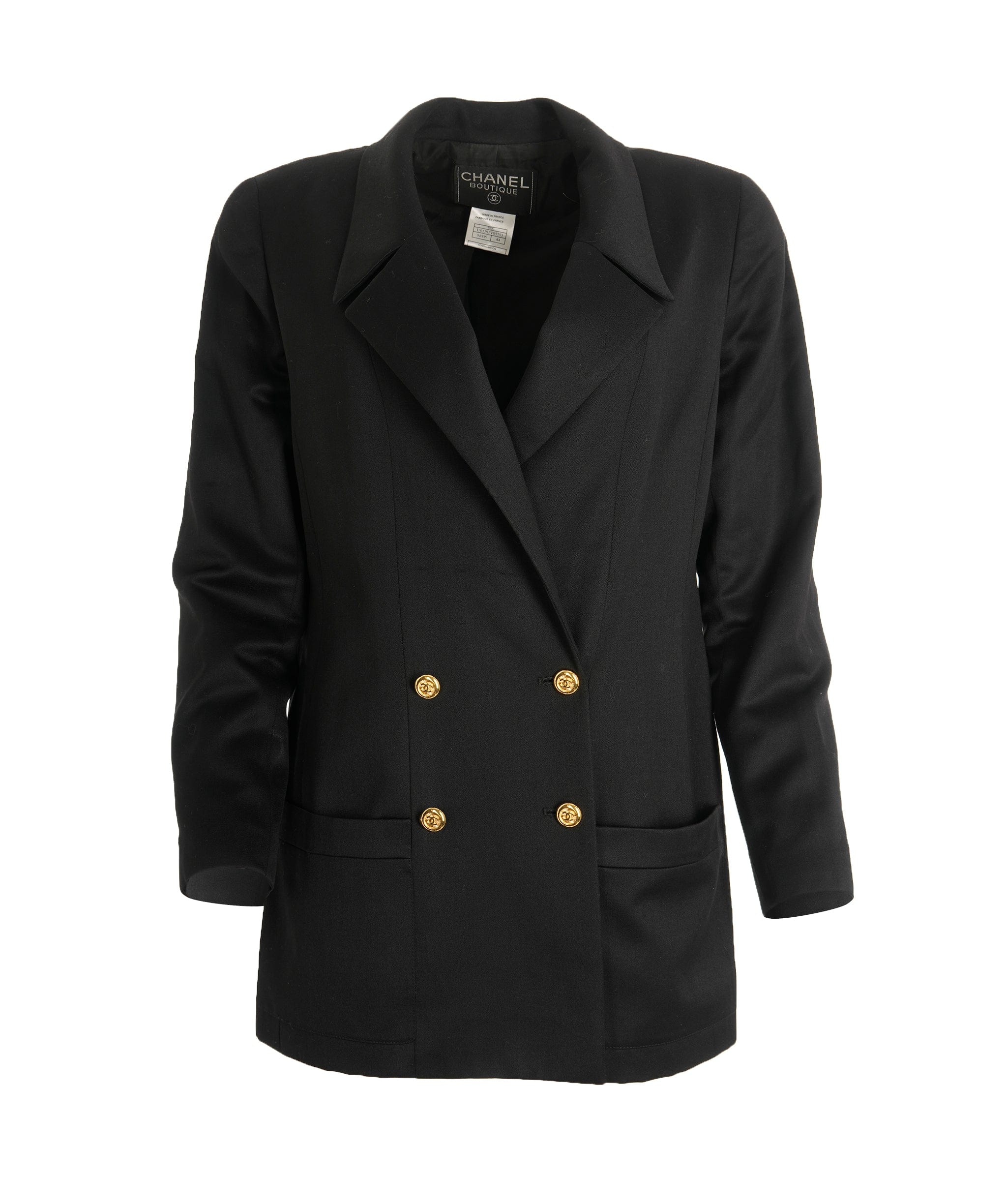 Chanel Chanel Black CC Button Vintage Suit Set ALC2235