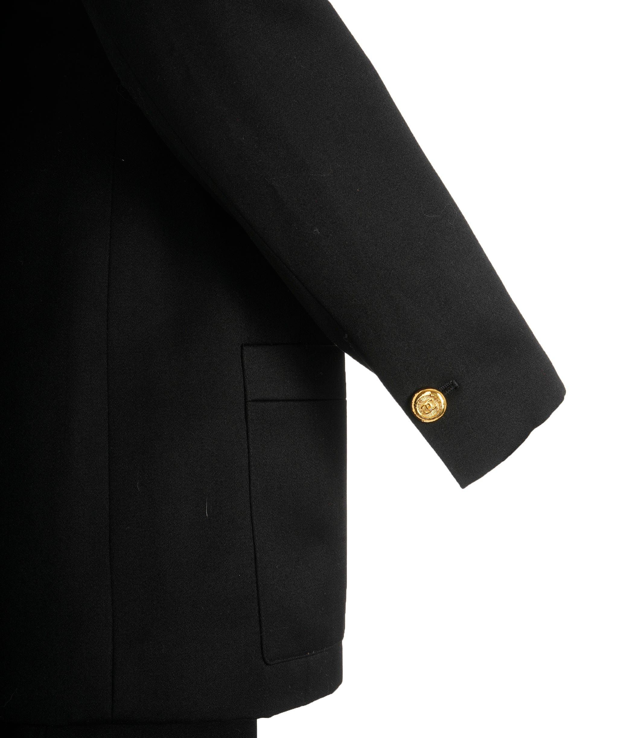 Chanel Chanel Black CC Button Vintage Suit Set ALC2235
