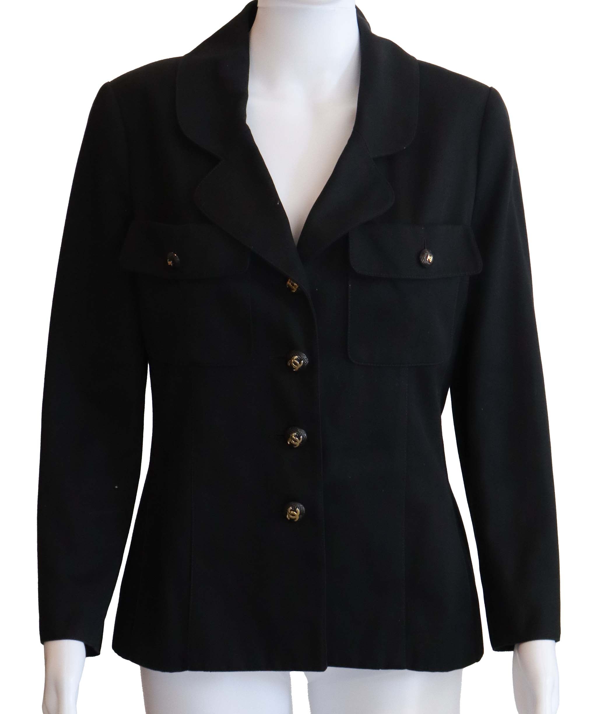 Chanel Chanel Black Jacket Sz 42 DXBK0077