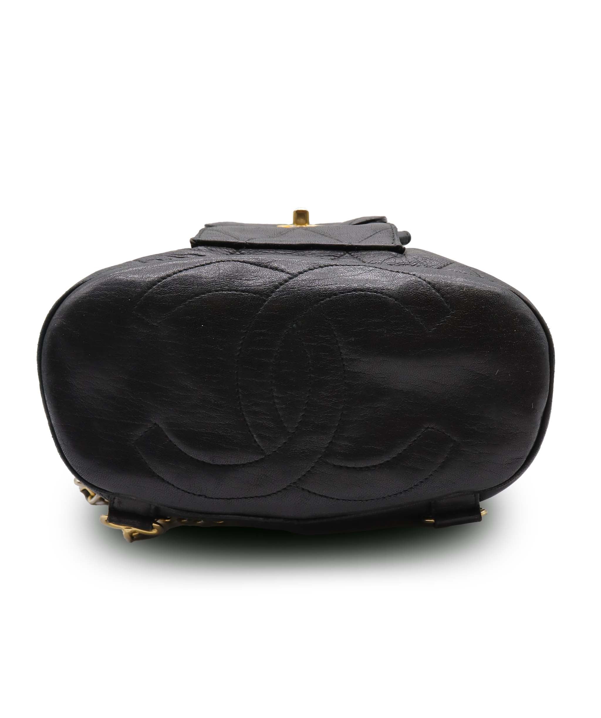 Chanel Chanel Black Lambskin Duma Backback GHW AGC3177