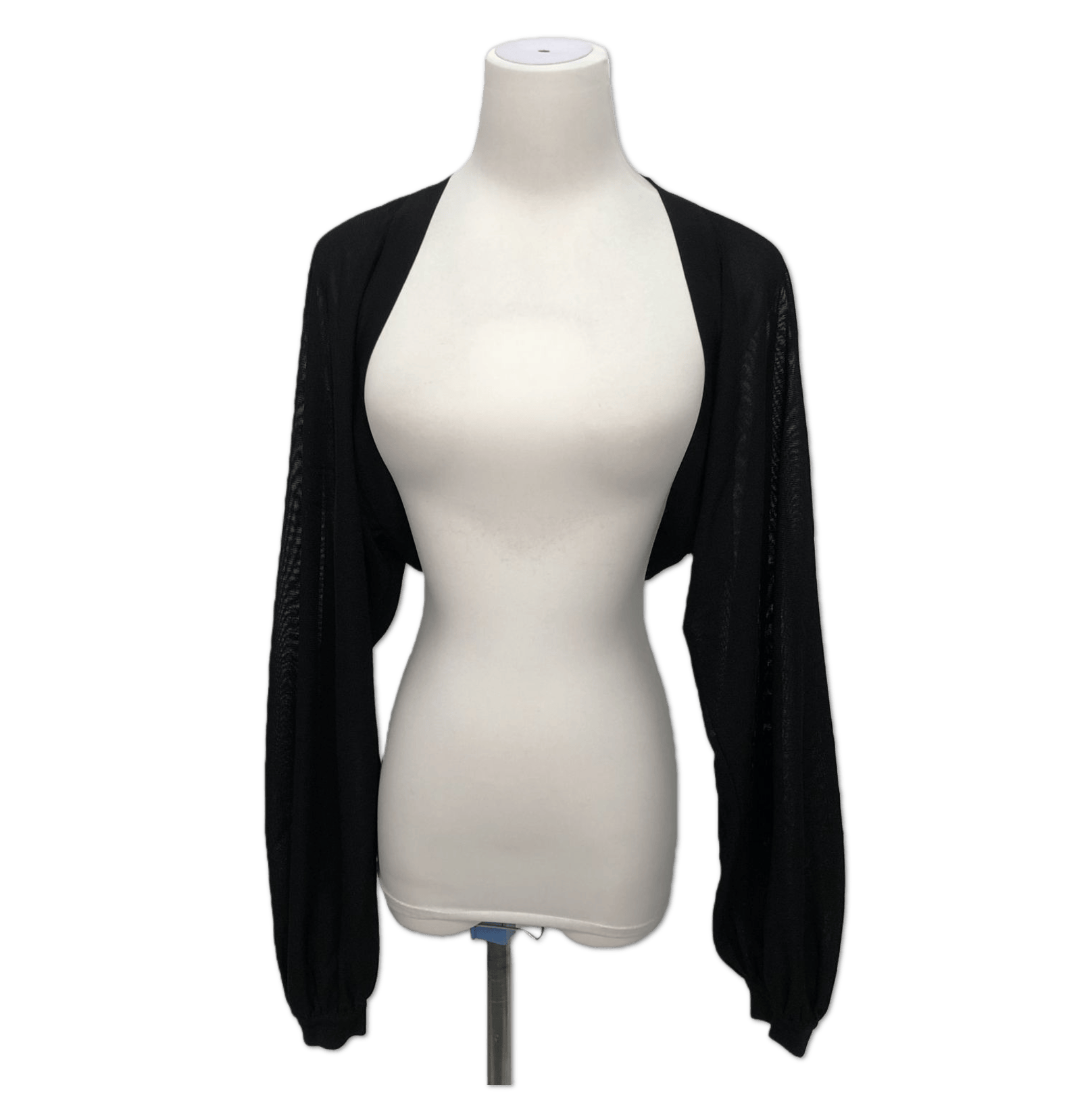 Chanel Chanel Black Sheer Open Front Shrug Cardigan size 34 C13996334996