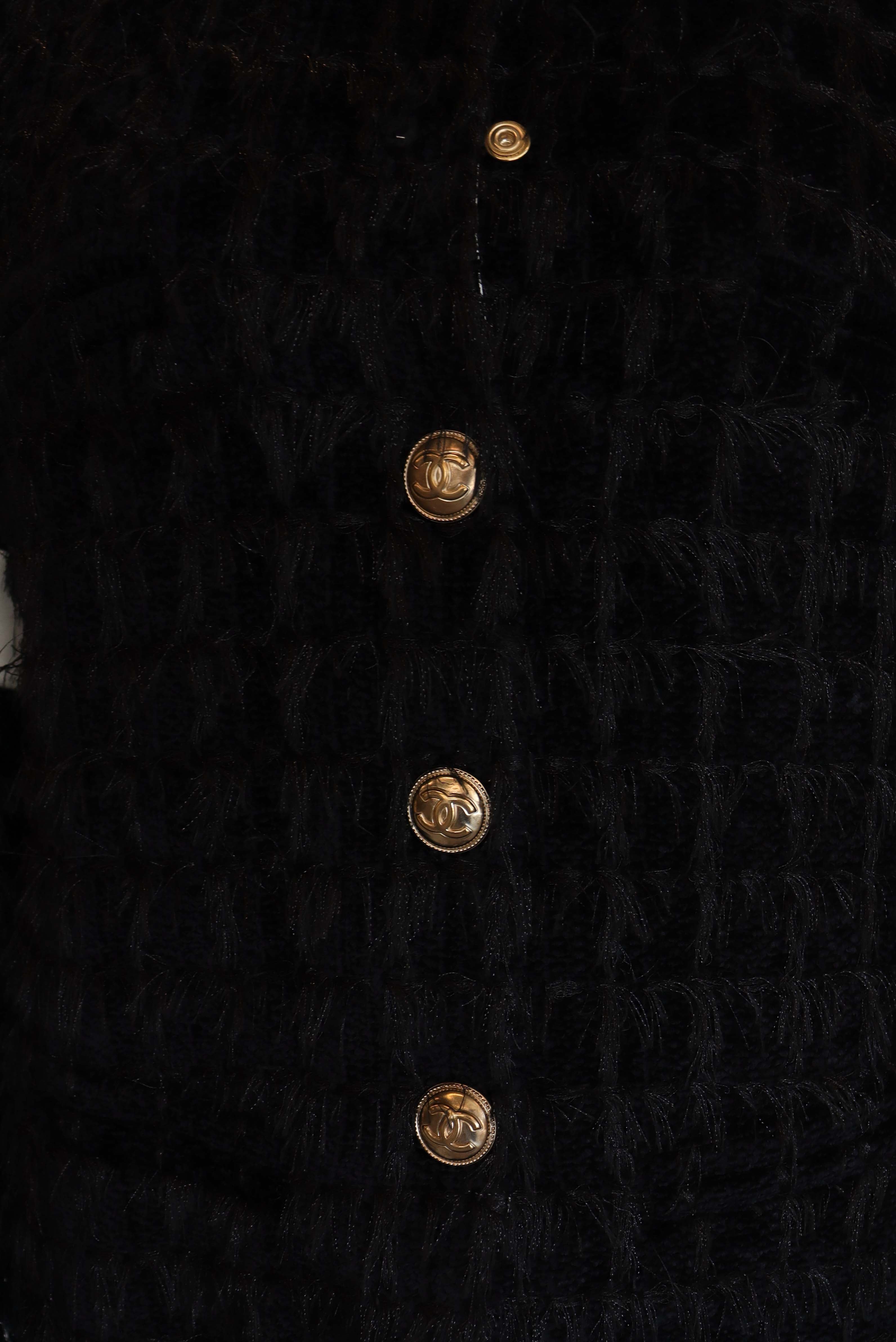 Chanel chanel black white tweed jacket DXBS2459