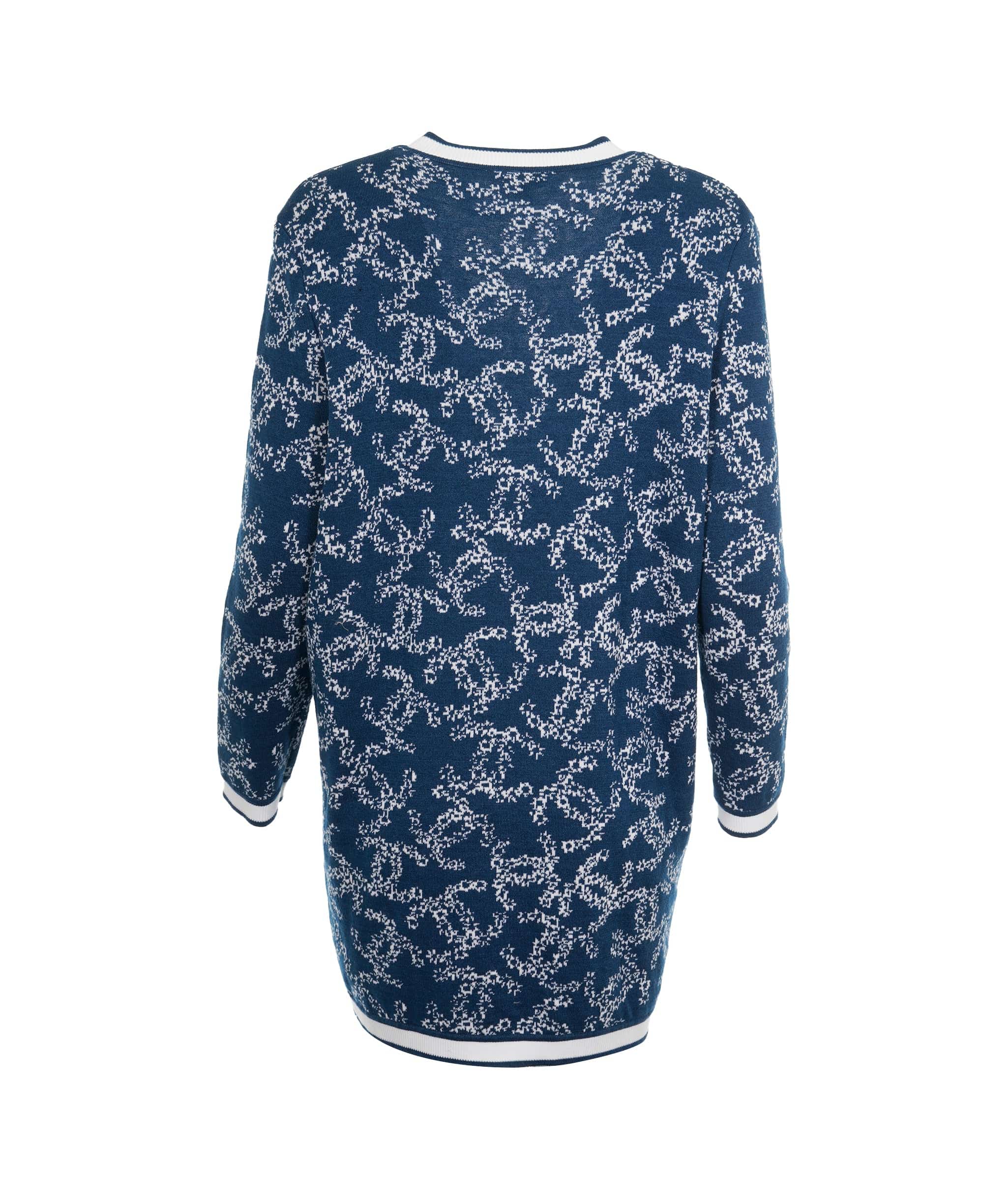 Chanel Chanel blue and white CC cardigan size 44 - AJC0695