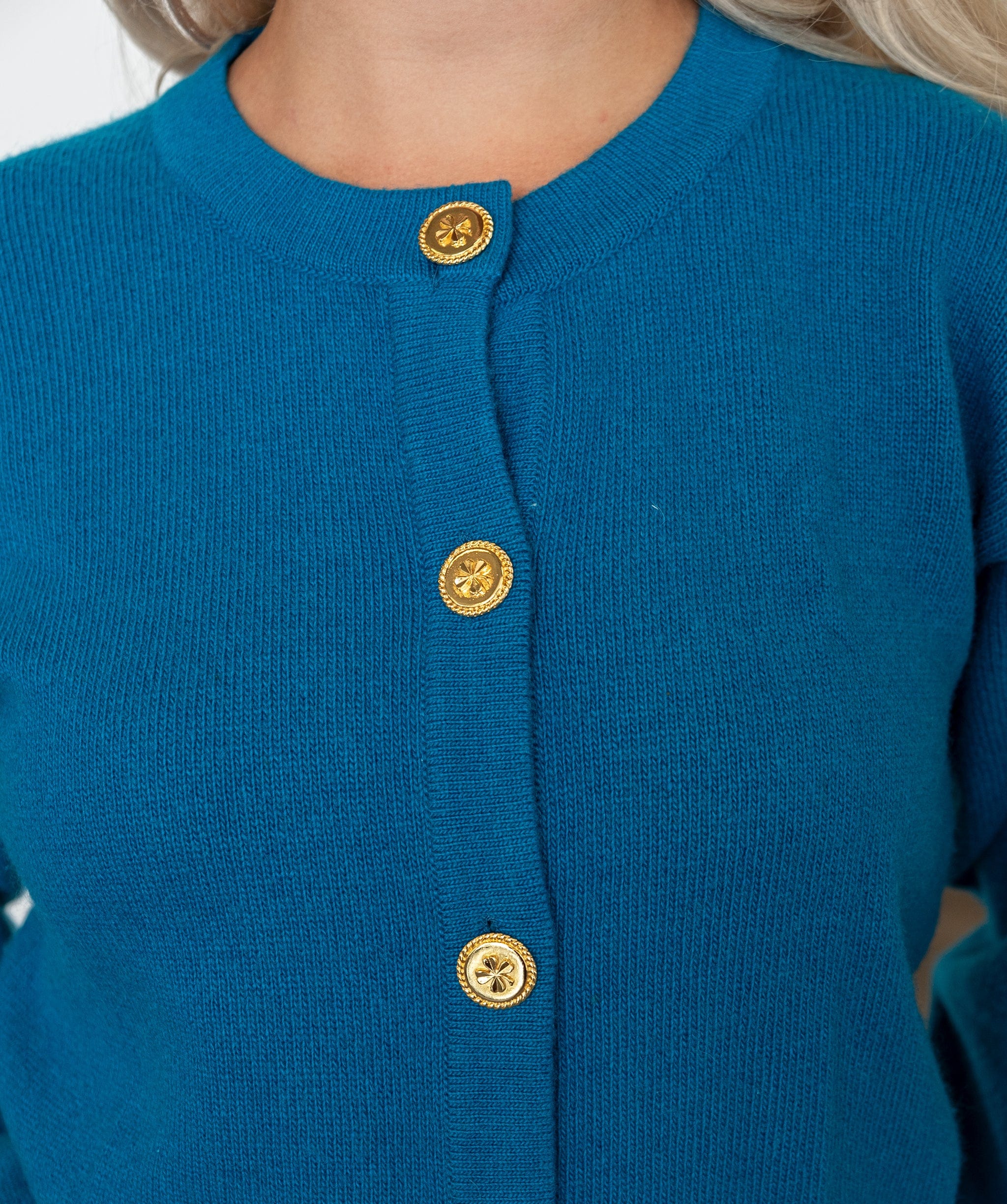 Chanel Chanel Blue Cashmere Cardigan DXBS0497