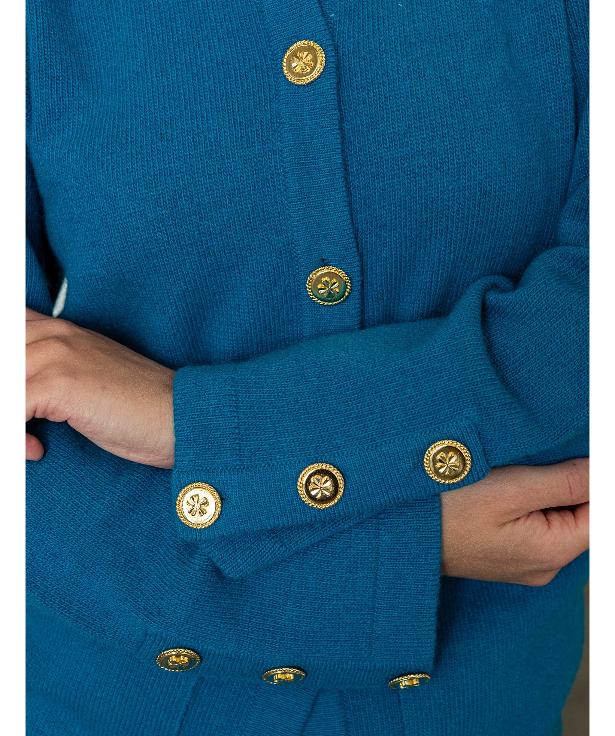 Chanel Chanel Blue Cashmere Cardigan DXBS0497