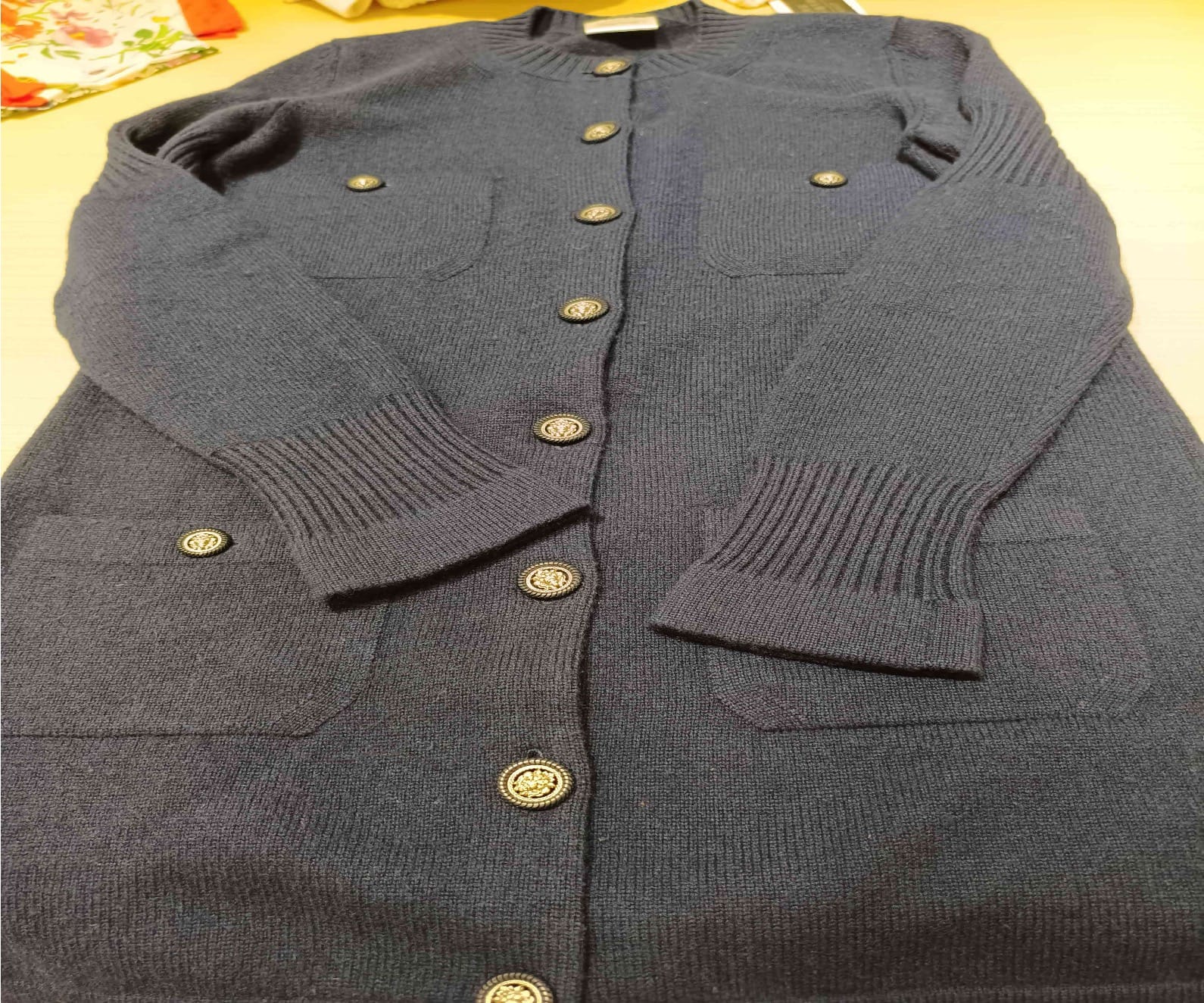 Chanel Chanel Blue Long Knit Cardigan / Size 36 / 99% New / 43916