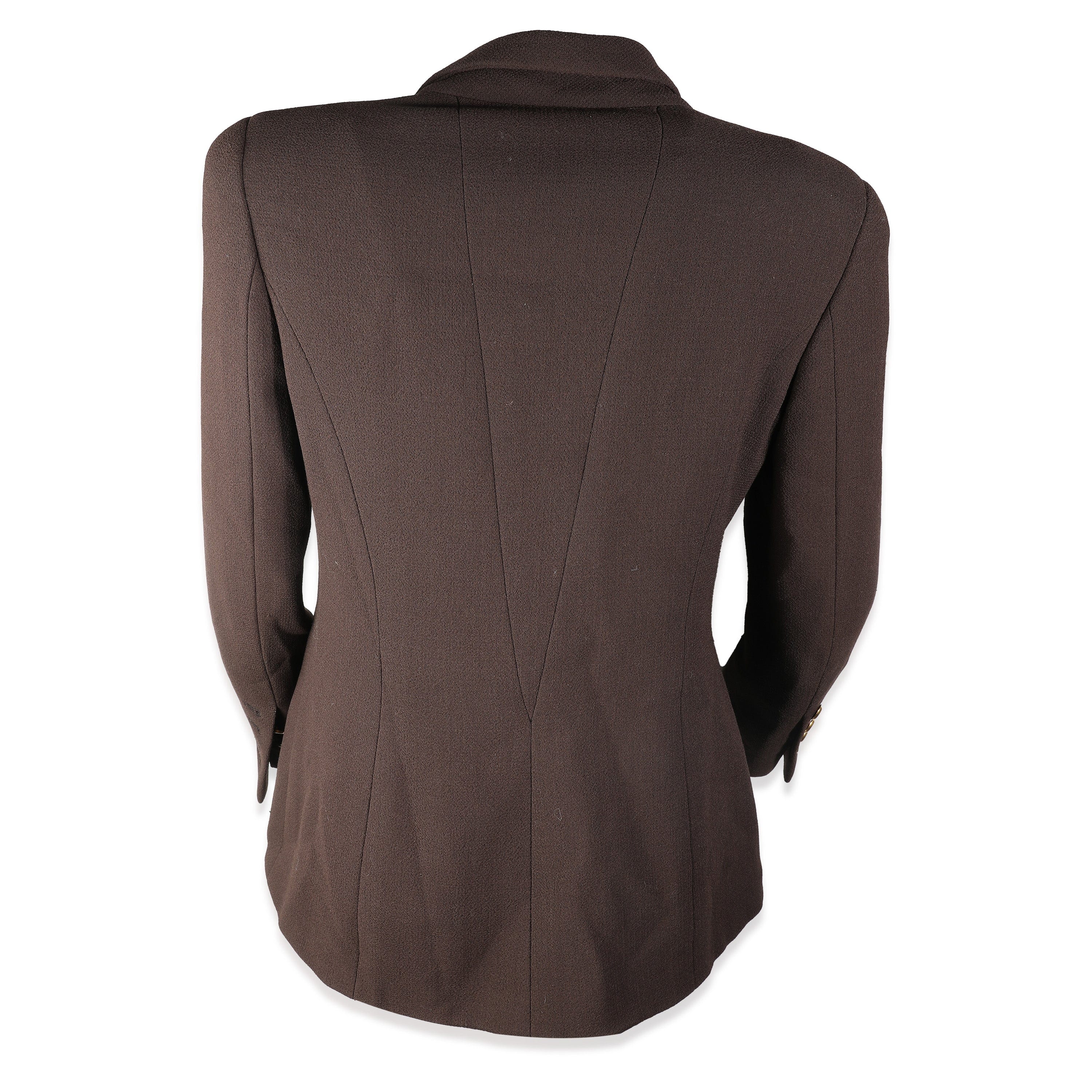 Chanel Chanel brown 96P hook and eye jacket UKC1178