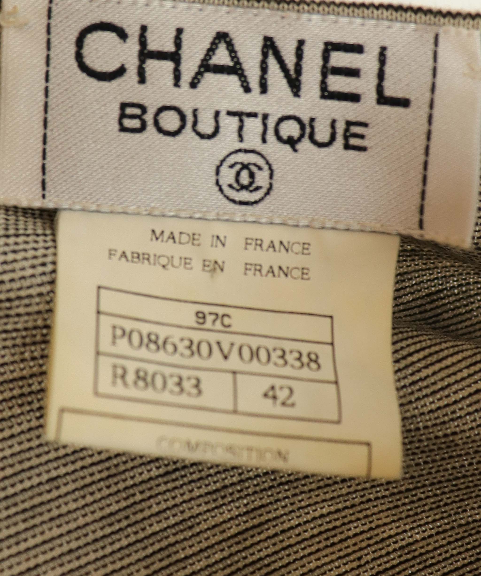 Chanel Chanel CC Logo Stripped Tshirt Black White DXBS4308