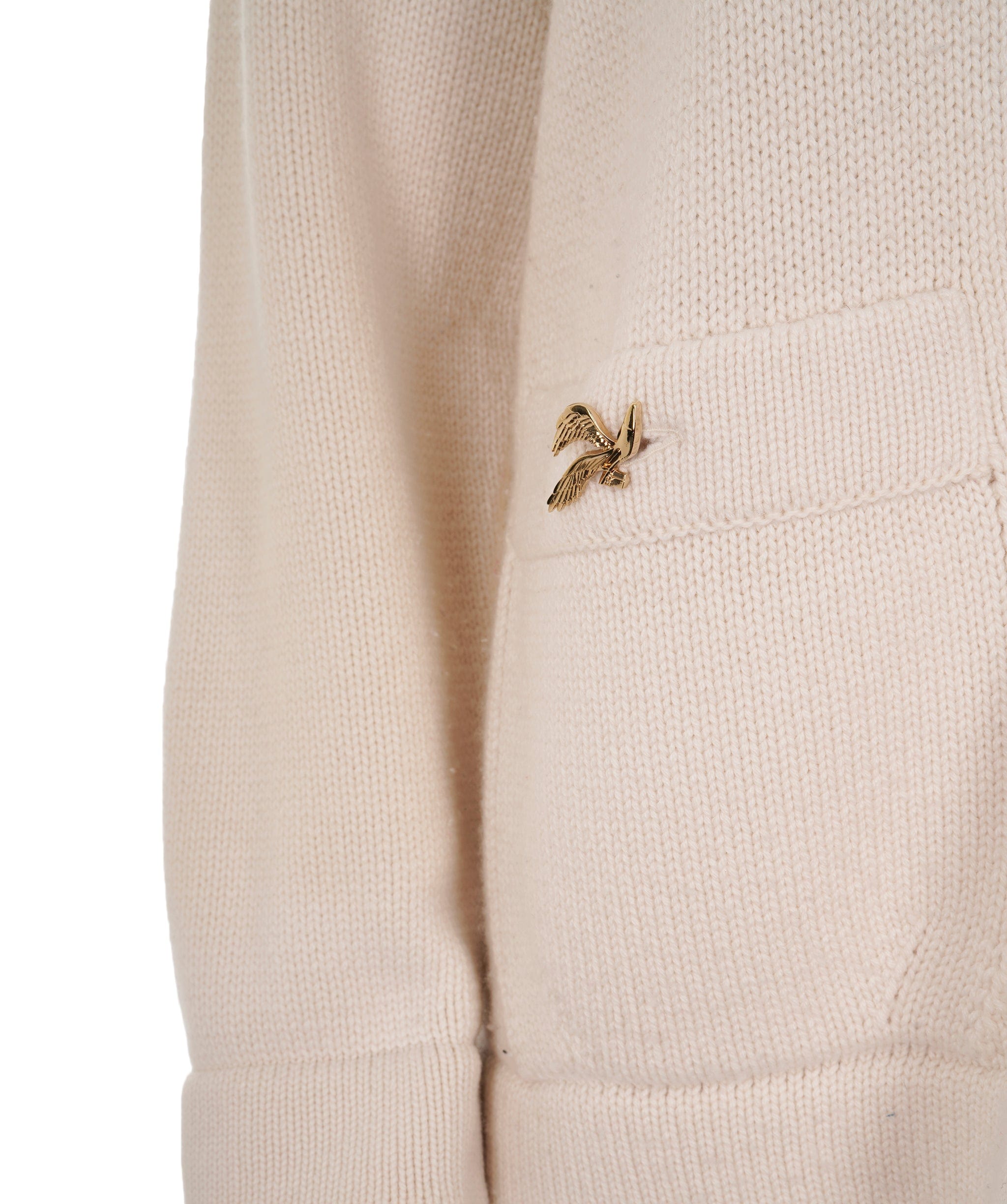 Chanel Chanel Cream Caridgan with Gold Buttons, Size 42 ALC2331