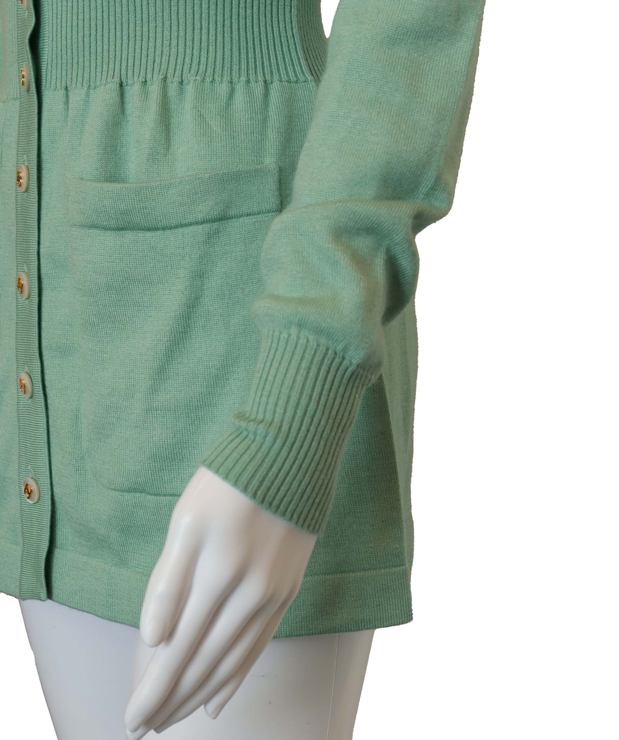 Chanel Chanel Logo Button Cardigan Blue White DXBK0249