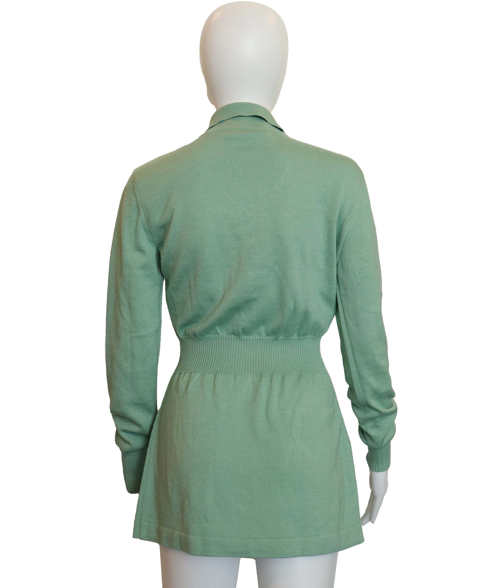 Chanel Chanel Logo Button Cardigan Blue White DXBK0249