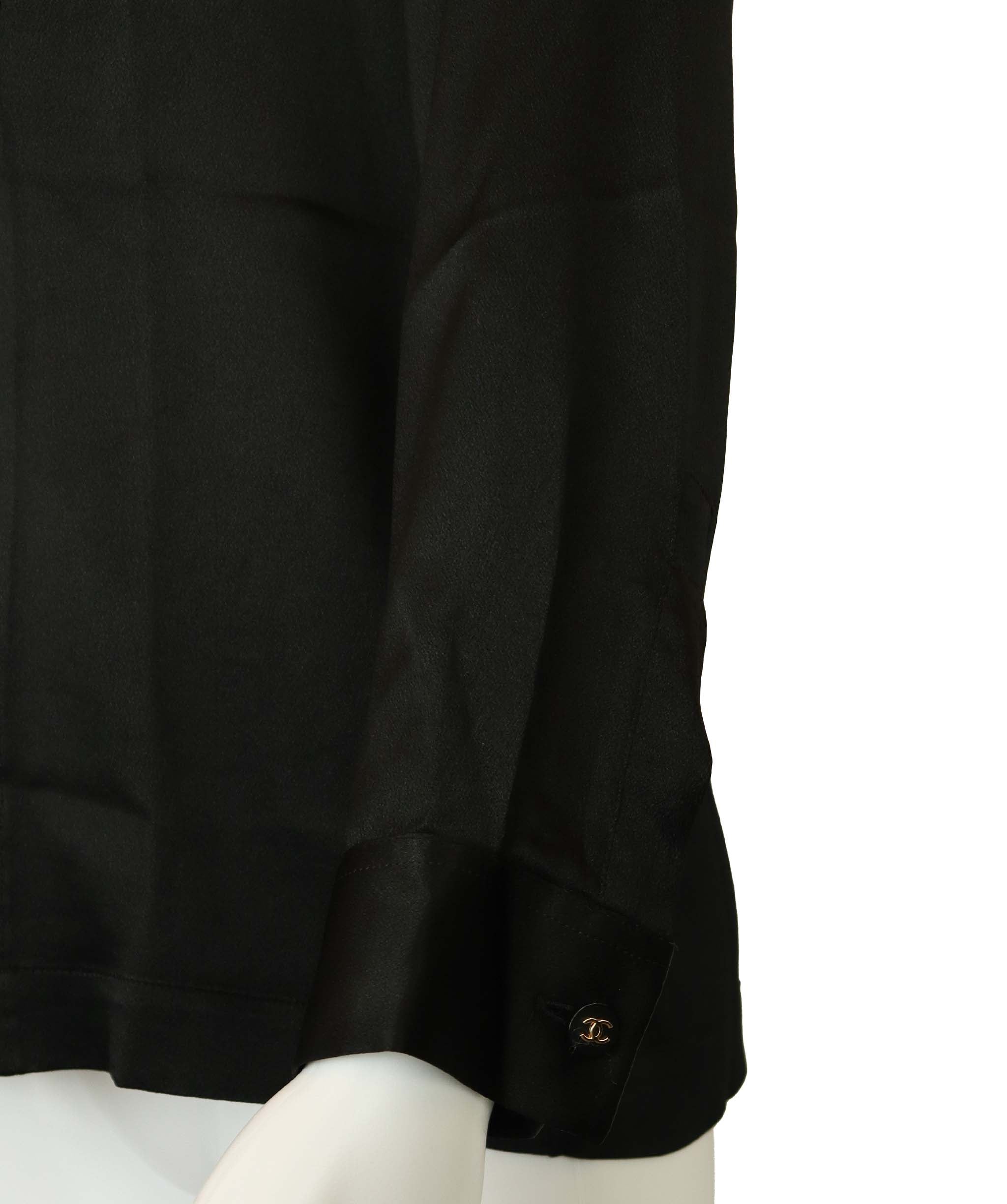 Chanel Chanel Silk Shirt Blouse Black