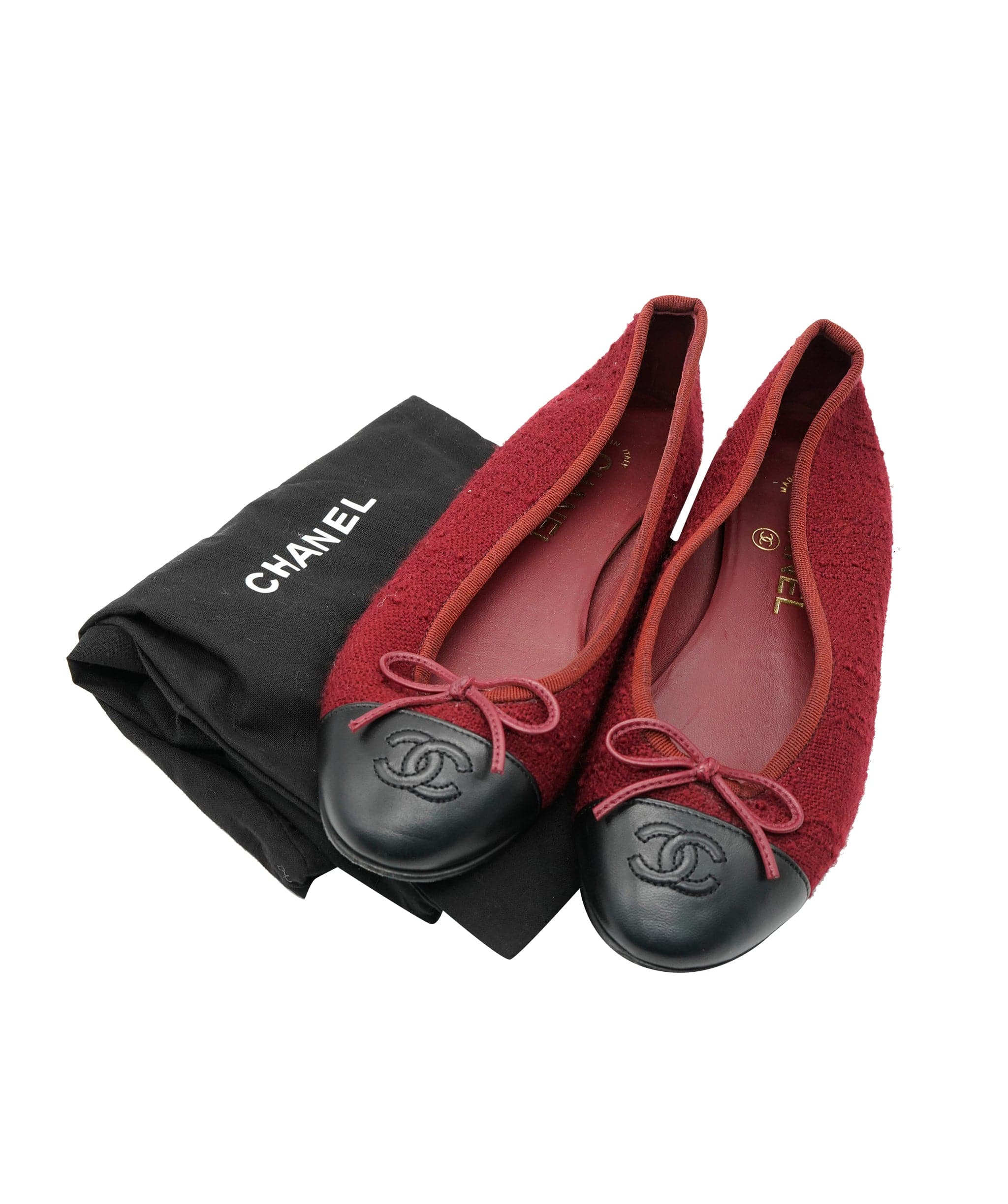 Chanel Chanel Tweed Ballerina CC Flats 37C ALC3001