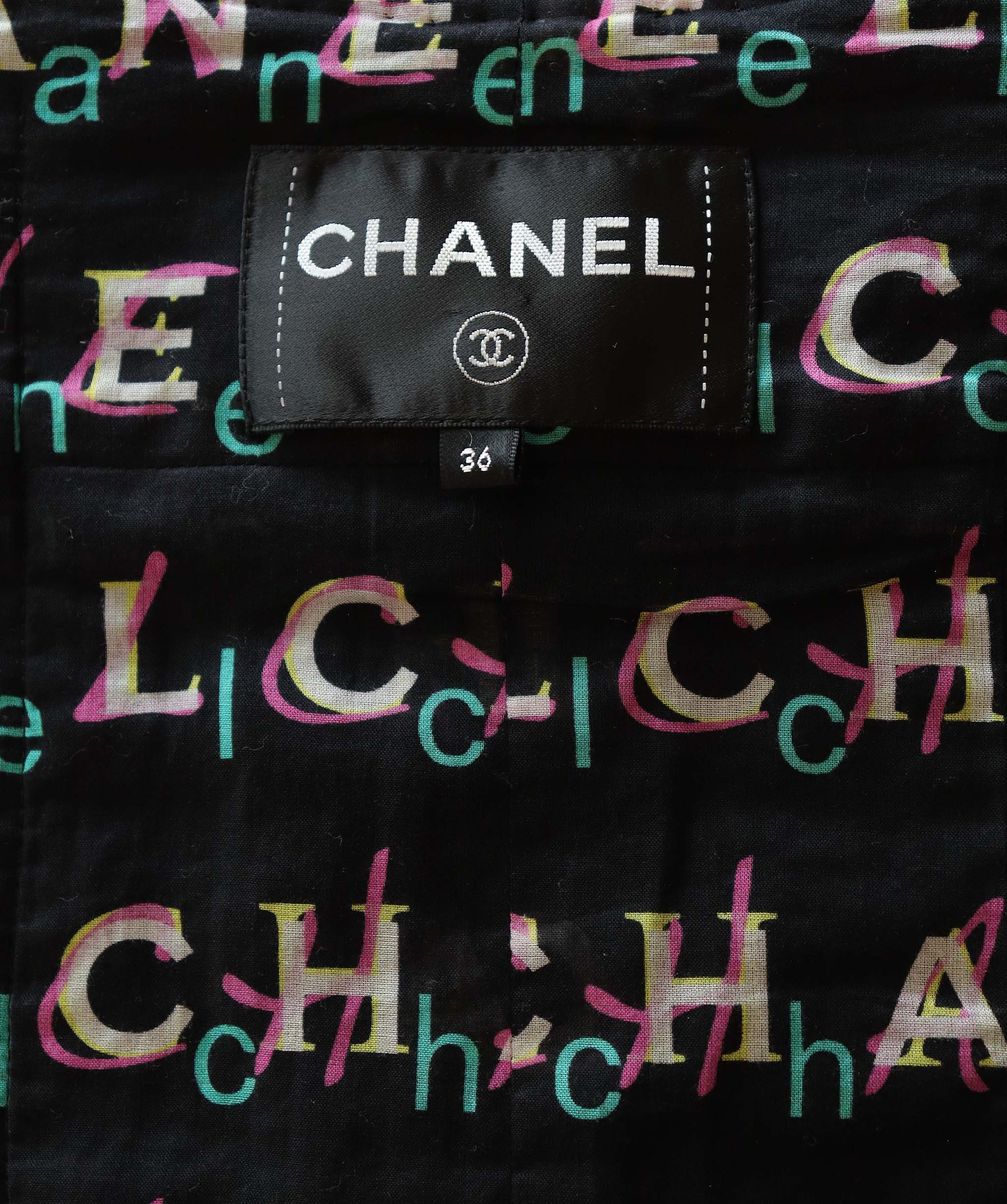Chanel Chanel Tweed Crop Jacket Black / White / Iridescent 2019 - SKC1870