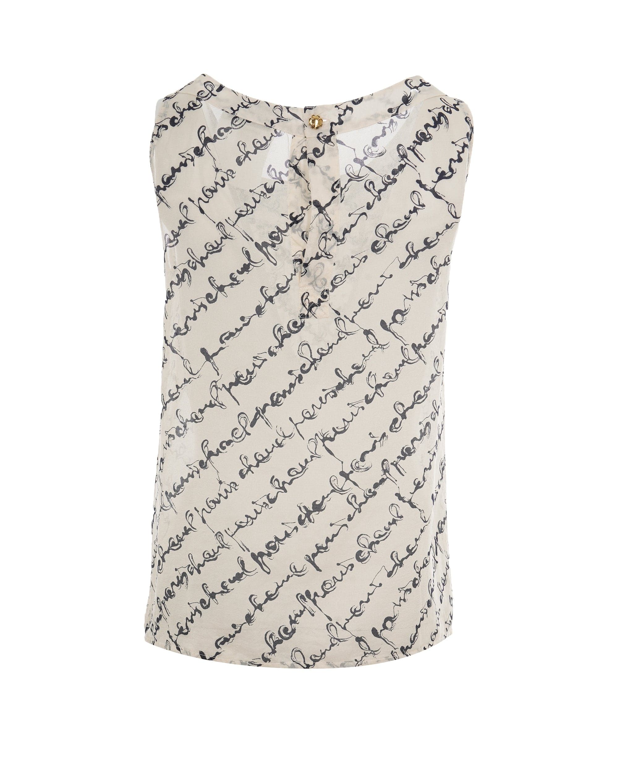 Chanel Chanel Vintage Linen Logo Script Tank Top AKL0067