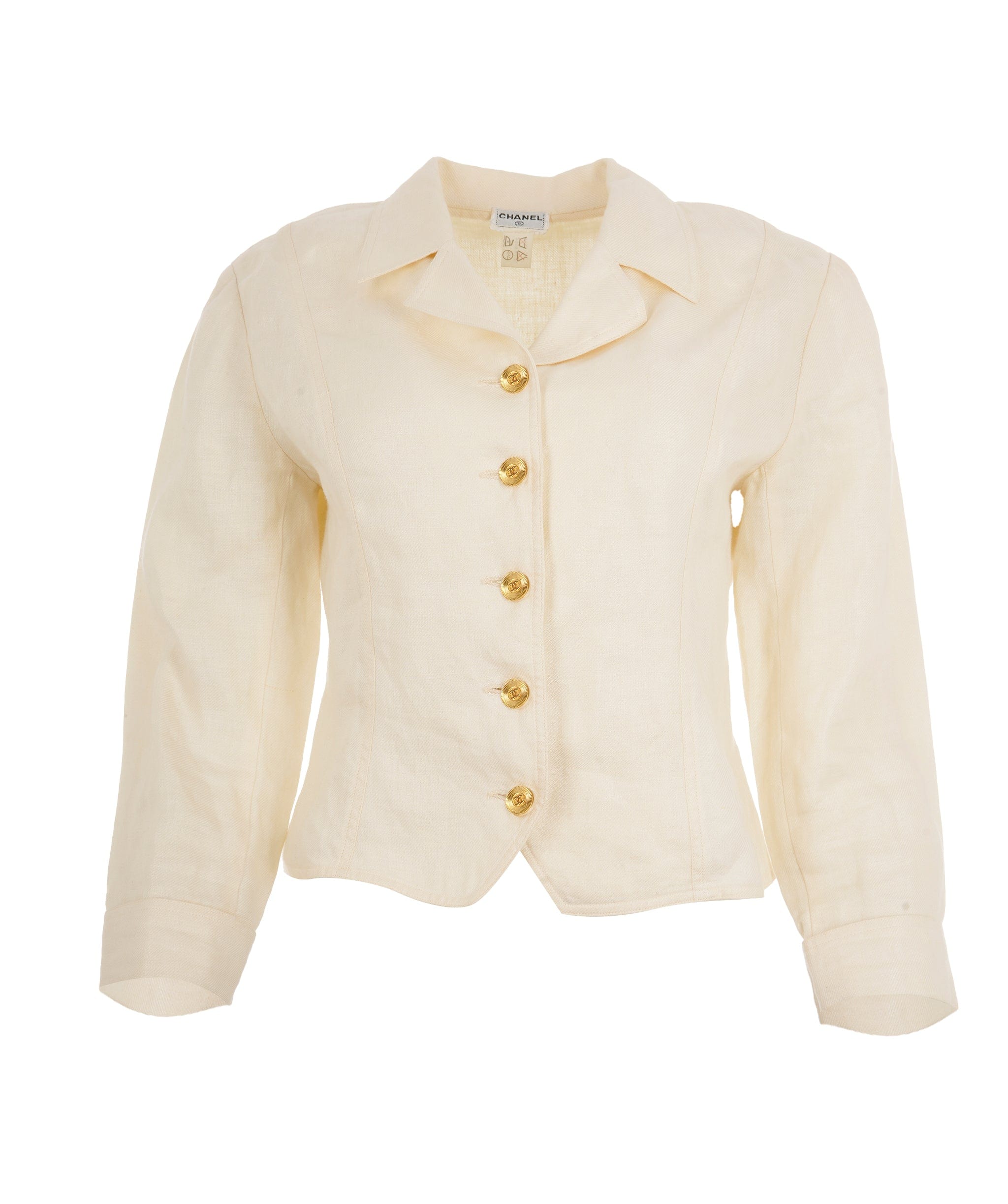 Chanel Chanel Vintage Linen Sunburst Button Coat ALC2661